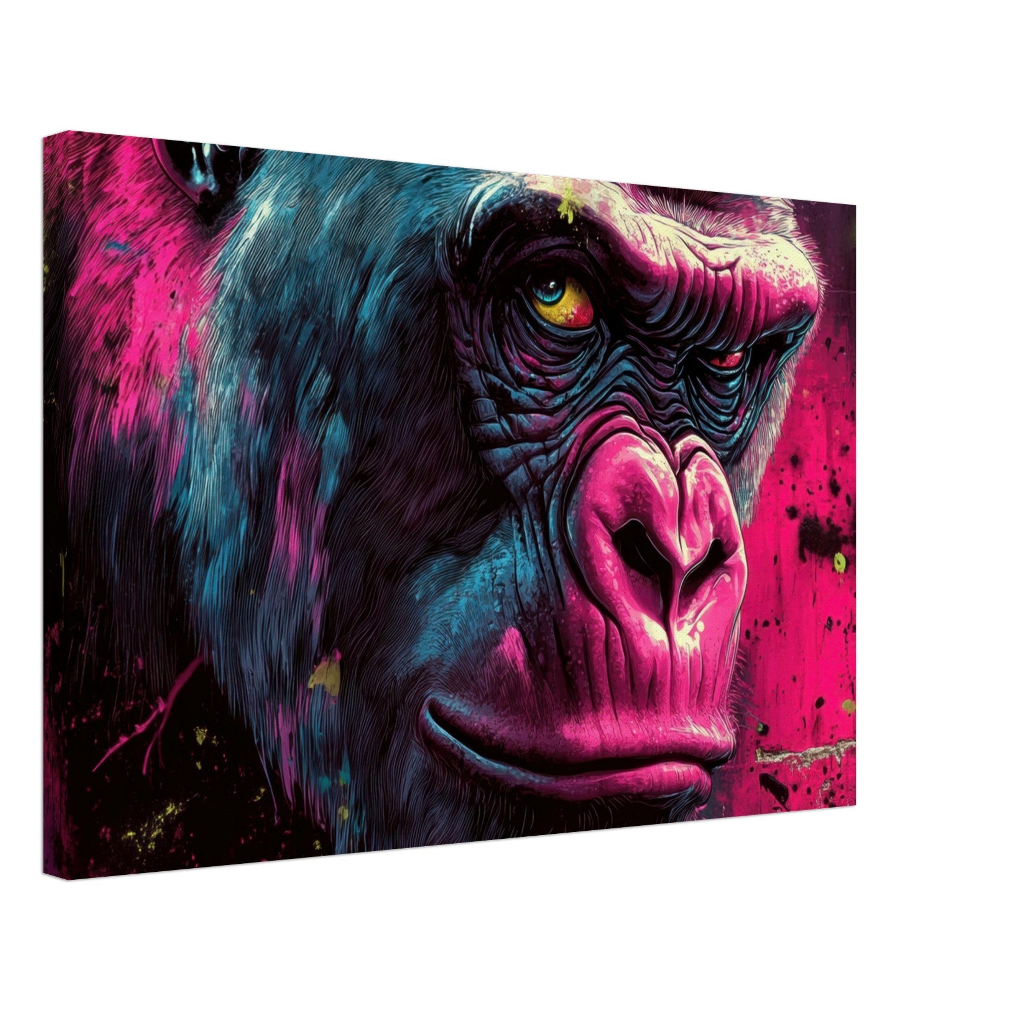 Canvas Landscape - Graffiti - Style Street Art Gorilla A powerful 6 - Shop Ai Art WebShop - Digital Art online Store