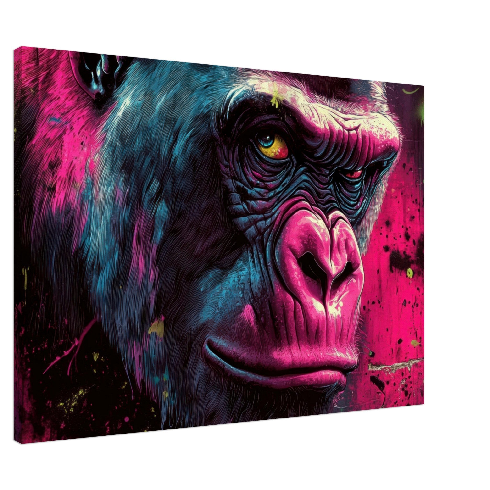 Canvas Landscape - Graffiti - Style Street Art Gorilla A powerful 6 - Shop Ai Art WebShop - Digital Art online Store