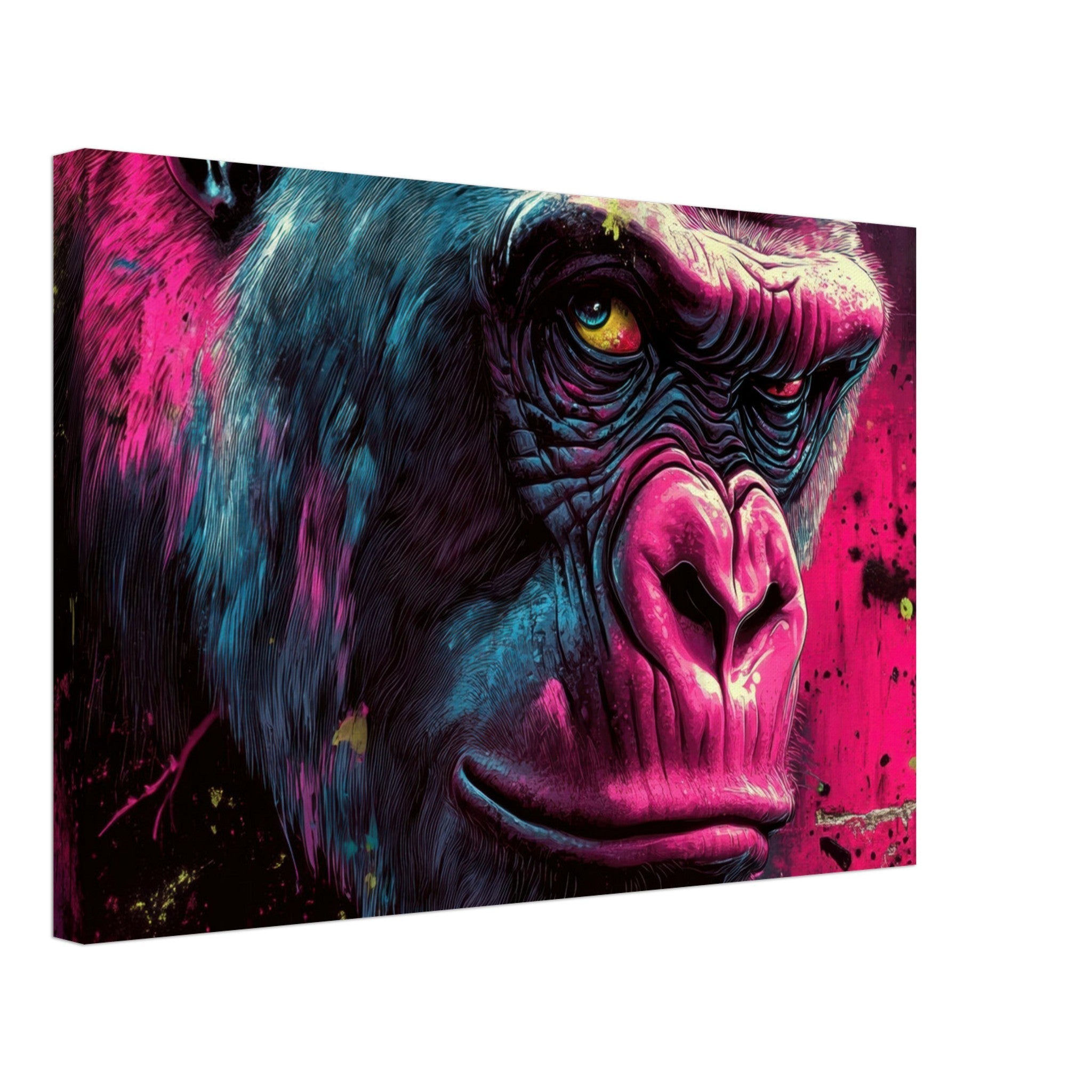 Canvas Landscape - Graffiti - Style Street Art Gorilla A powerful 6 - Shop Ai Art WebShop - Digital Art online Store