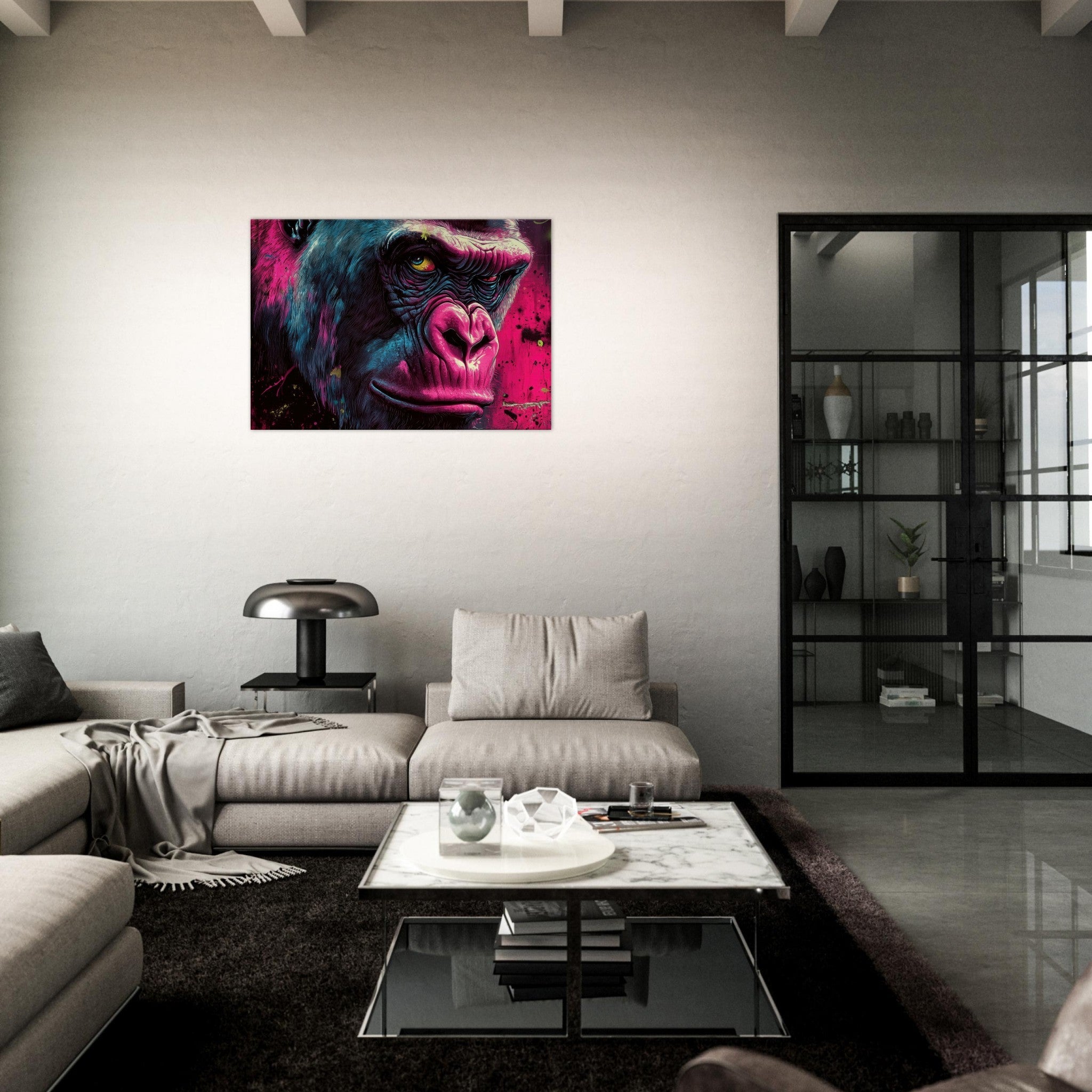 Canvas Landscape - Graffiti - Style Street Art Gorilla A powerful 6 - Shop Ai Art WebShop - Digital Art online Store