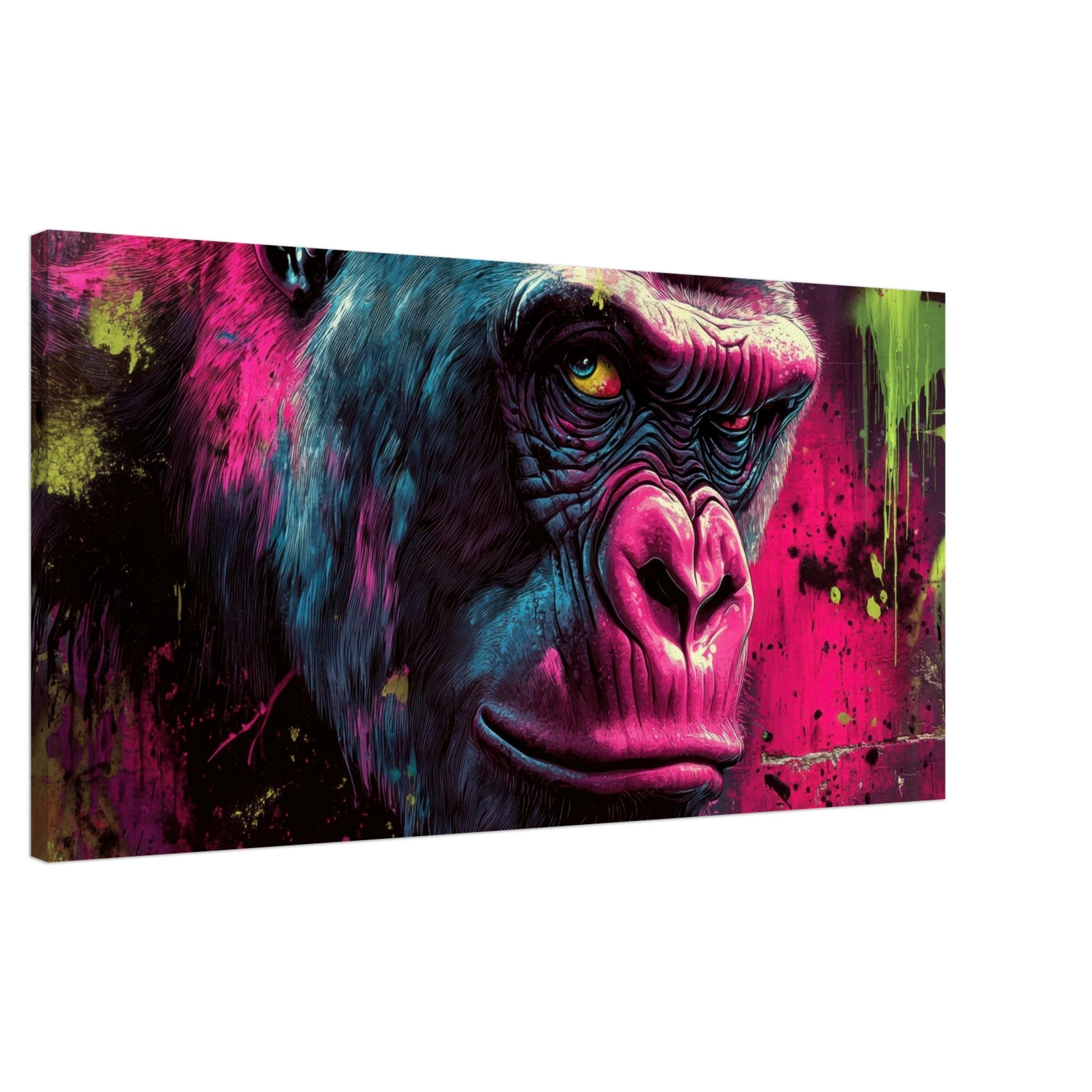 Canvas Landscape - Graffiti - Style Street Art Gorilla A powerful 6 - Shop Ai Art WebShop - Digital Art online Store