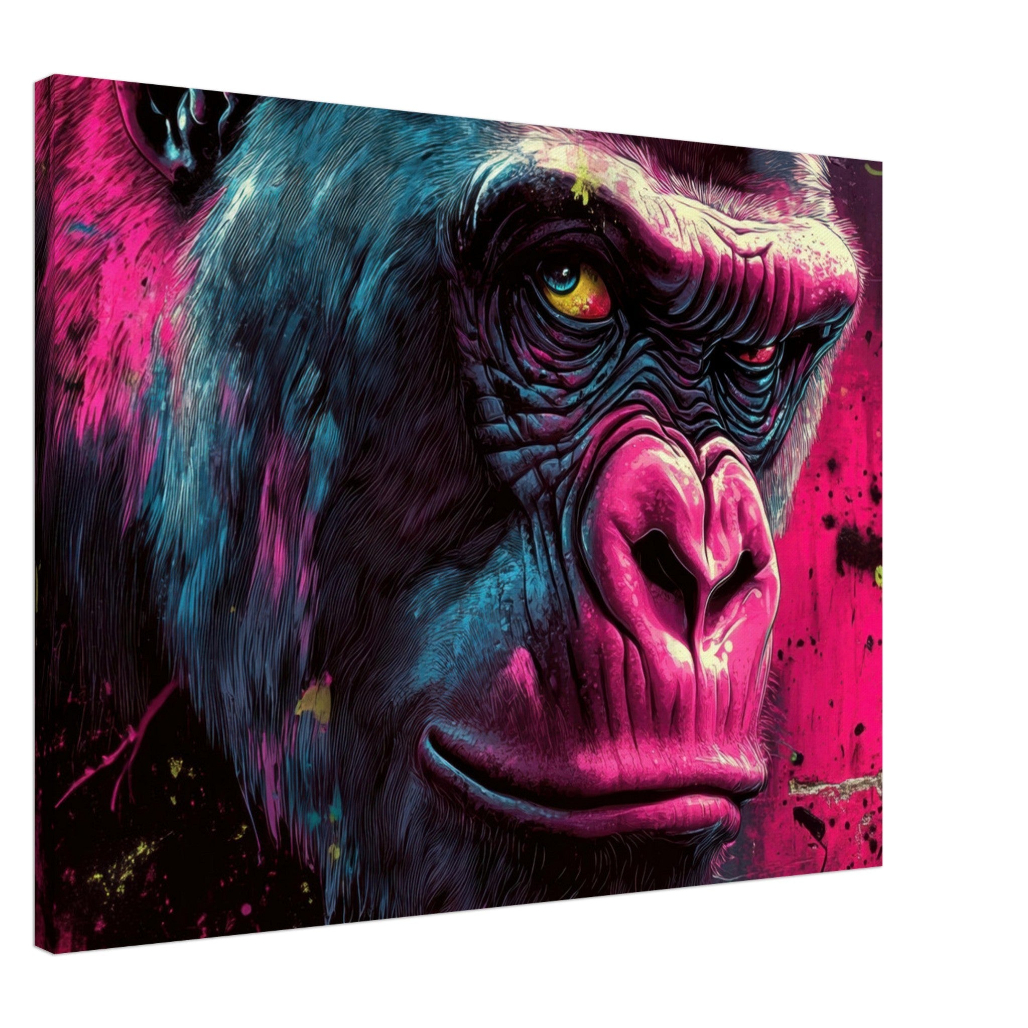 Canvas Landscape - Graffiti - Style Street Art Gorilla A powerful 6 - Shop Ai Art WebShop - Digital Art online Store