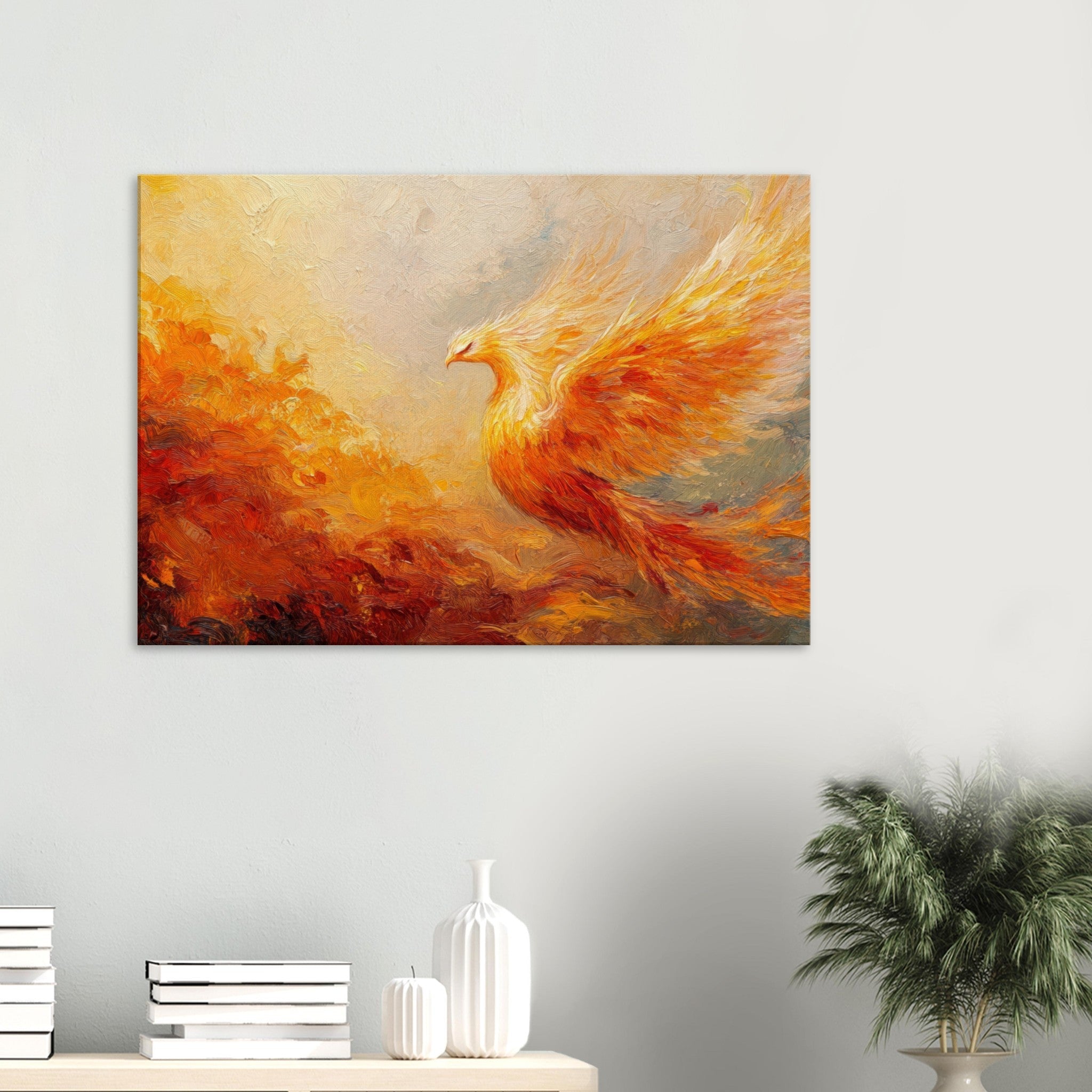 Canvas Landscape - Impressionist Phoenix Rebirth Impressionism Did 2 - Shop Ai Art WebShop - Digital Art online Store