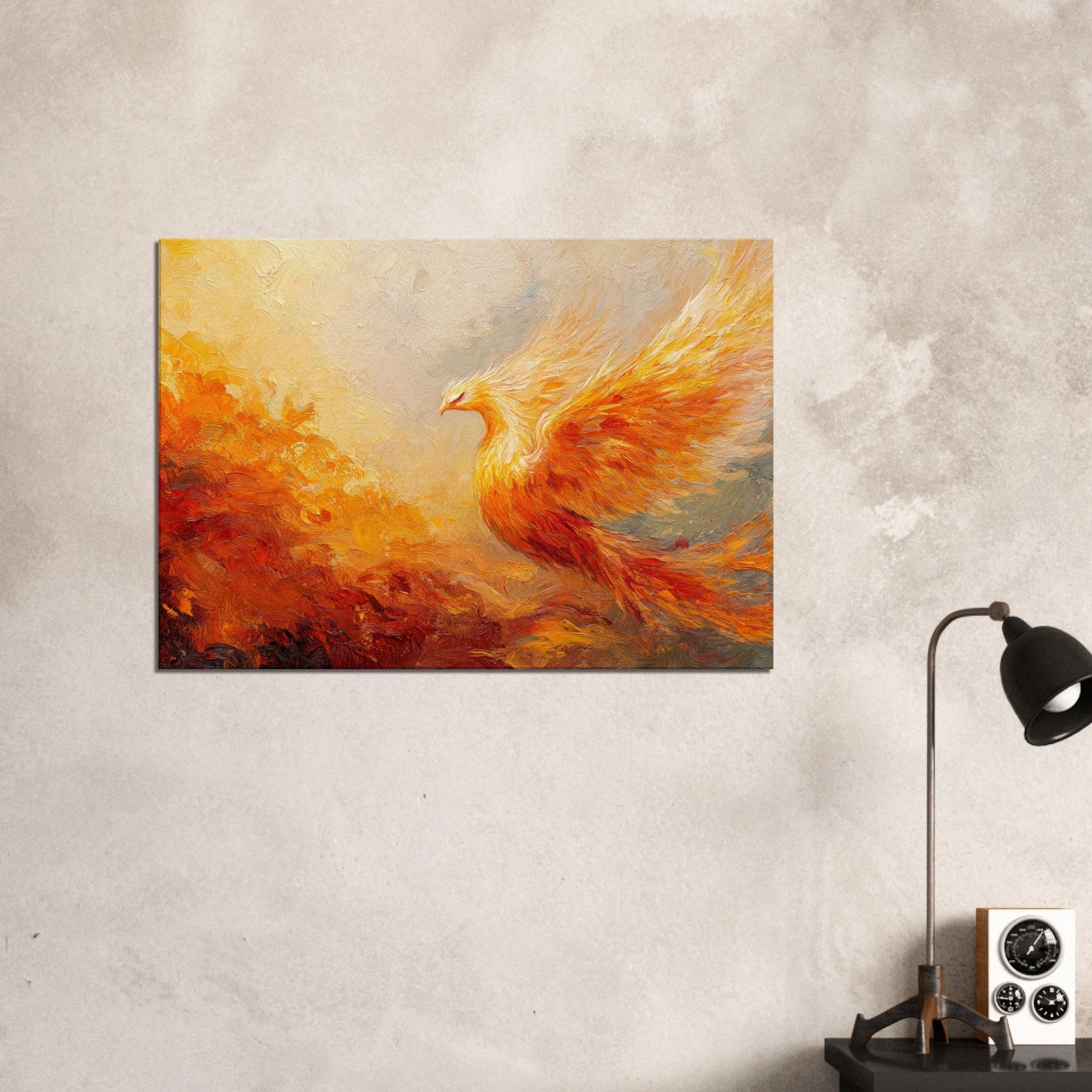Canvas Landscape - Impressionist Phoenix Rebirth Impressionism Did 2 - Shop Ai Art WebShop - Digital Art online Store