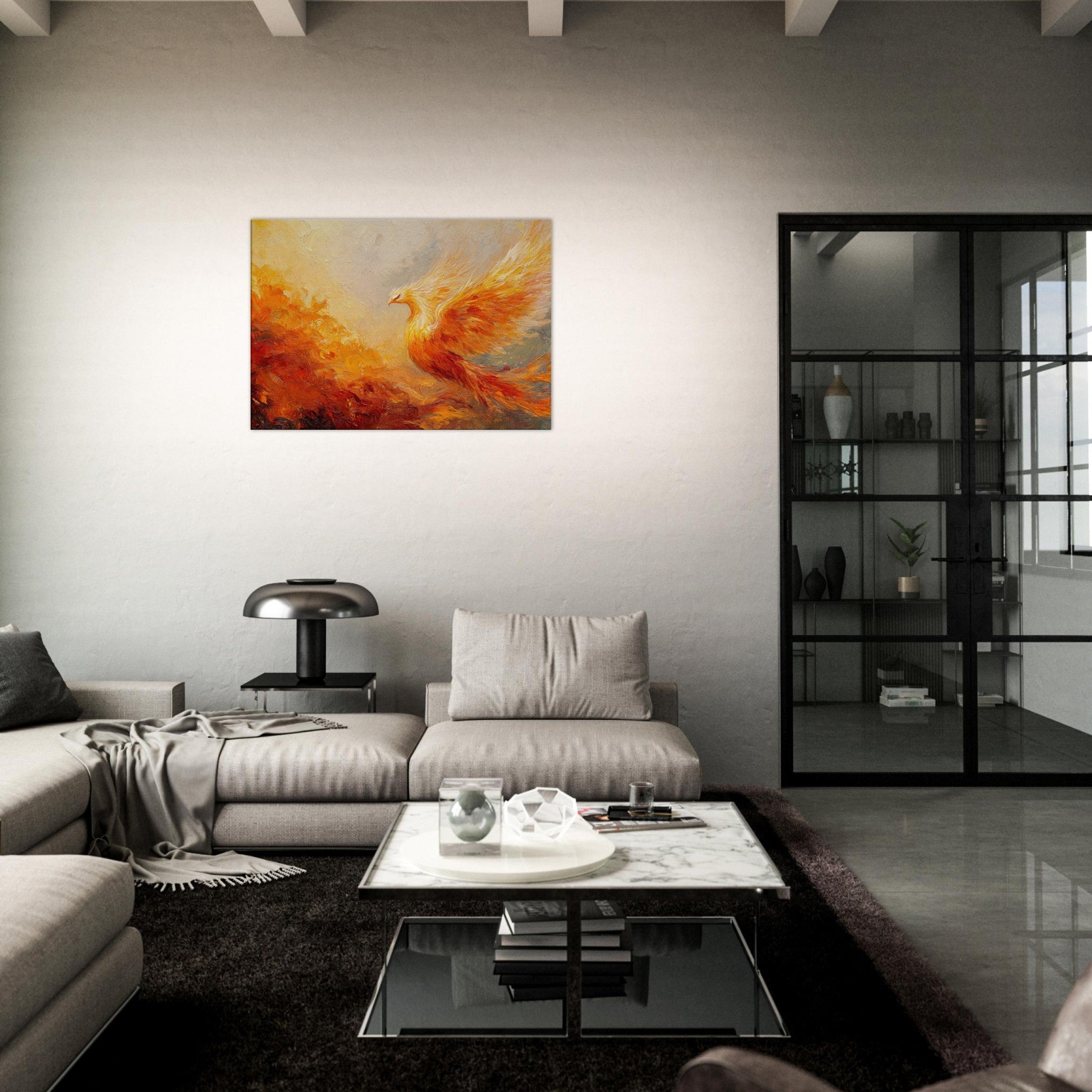 Canvas Landscape - Impressionist Phoenix Rebirth Impressionism Did 2 - Shop Ai Art WebShop - Digital Art online Store