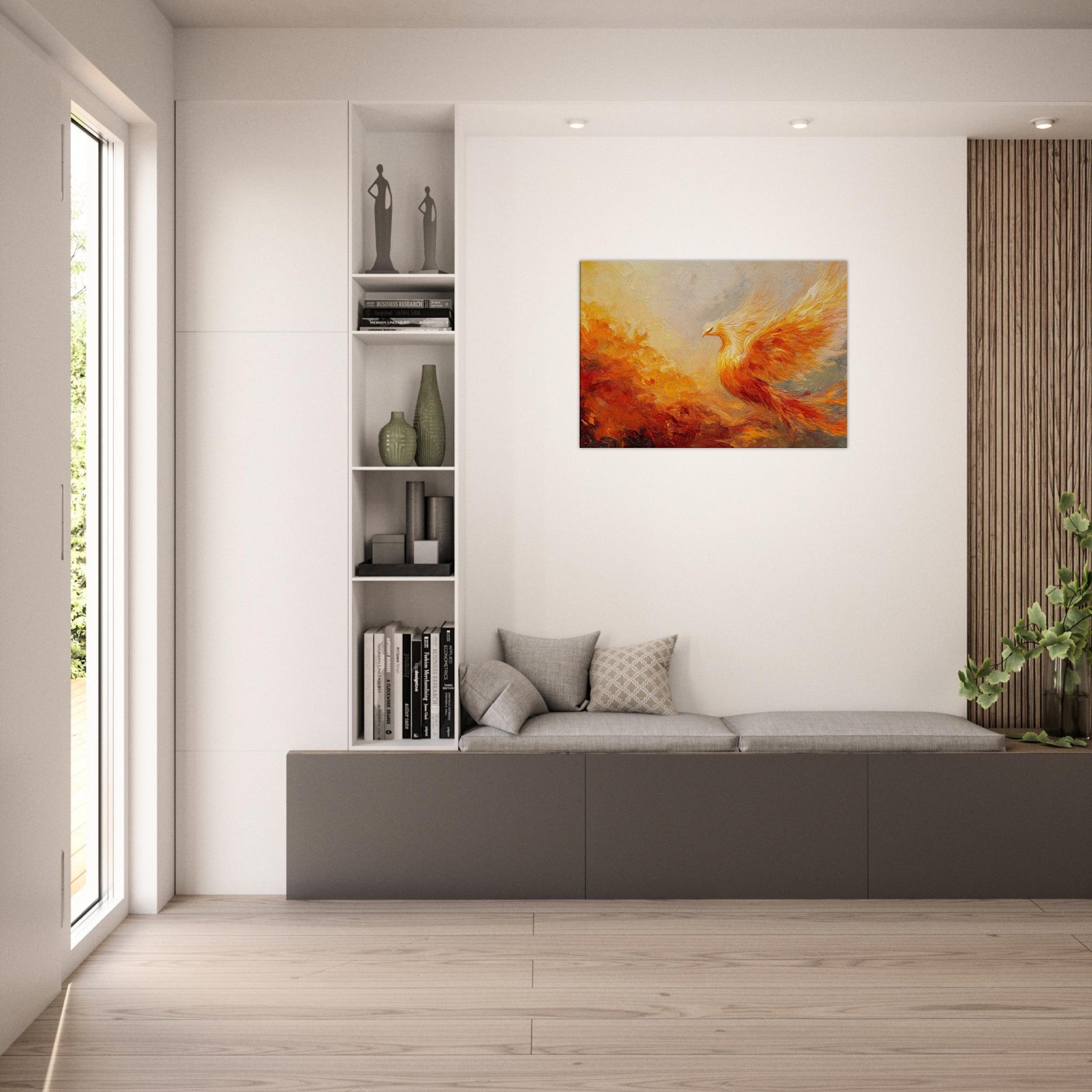 Canvas Landscape - Impressionist Phoenix Rebirth Impressionism Did 2 - Shop Ai Art WebShop - Digital Art online Store