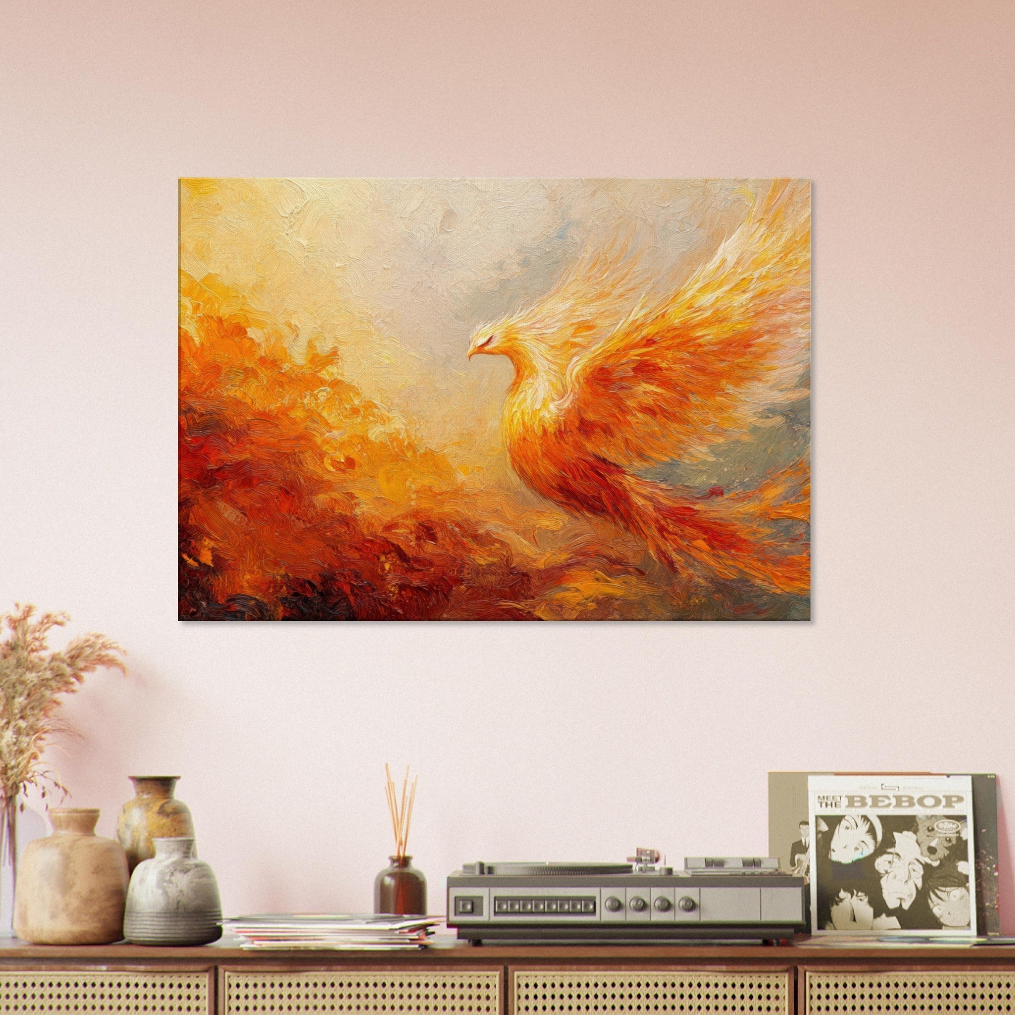 Canvas Landscape - Impressionist Phoenix Rebirth Impressionism Did 2 - Shop Ai Art WebShop - Digital Art online Store