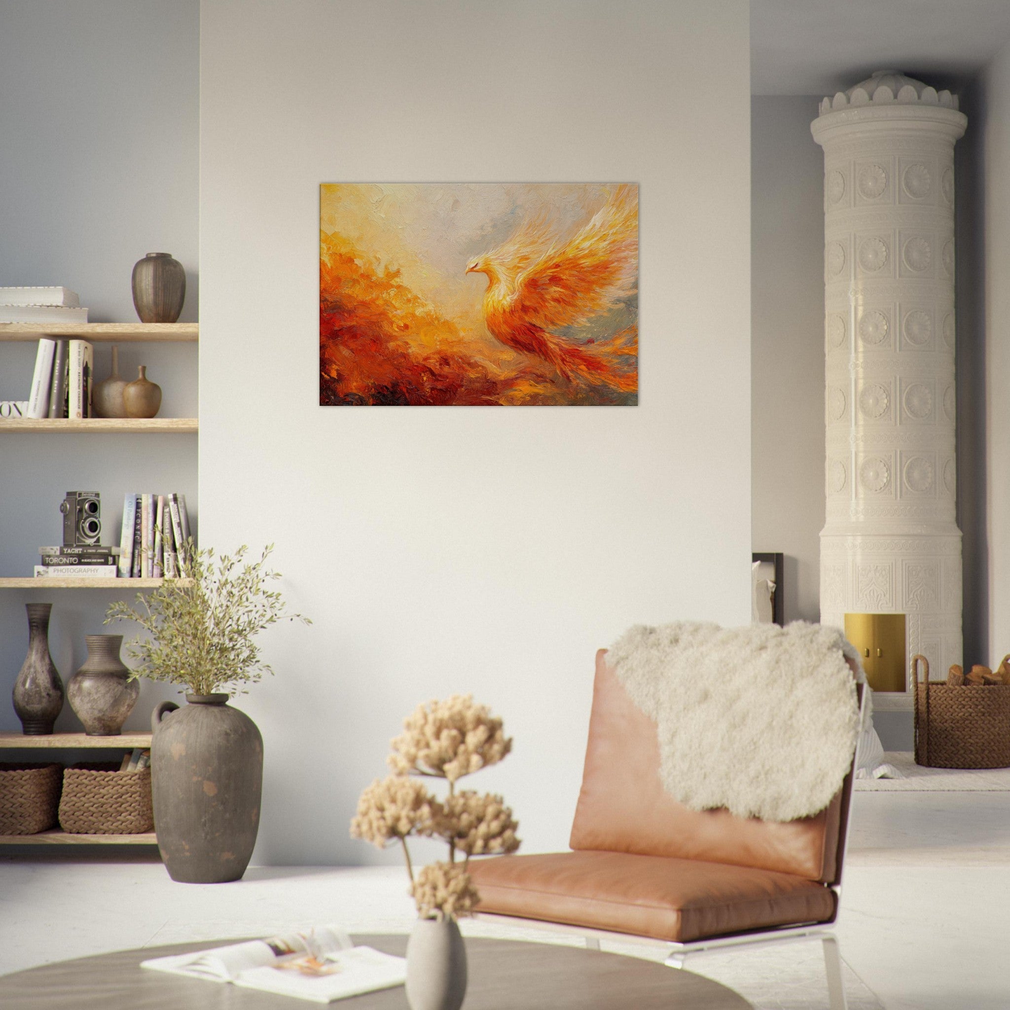 Canvas Landscape - Impressionist Phoenix Rebirth Impressionism Did 2 - Shop Ai Art WebShop - Digital Art online Store