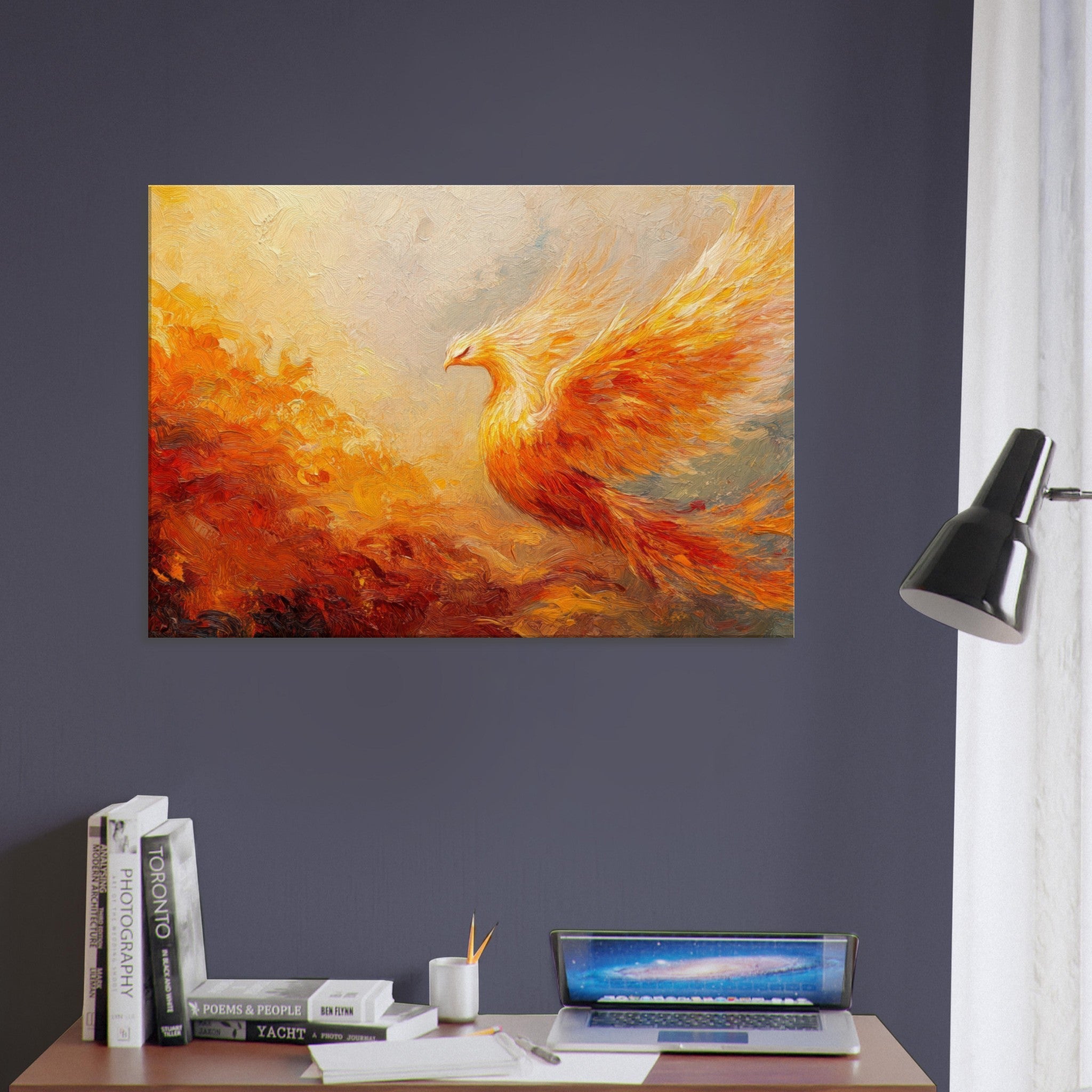 Canvas Landscape - Impressionist Phoenix Rebirth Impressionism Did 2 - Shop Ai Art WebShop - Digital Art online Store