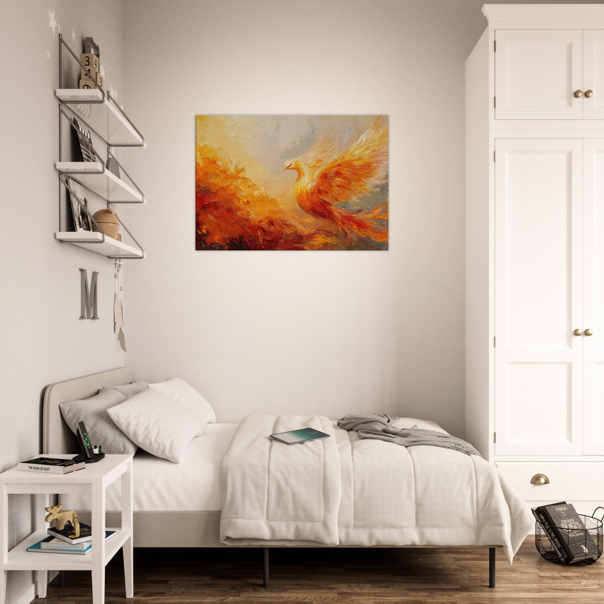 Canvas Landscape - Impressionist Phoenix Rebirth Impressionism Did 2 - Shop Ai Art WebShop - Digital Art online Store