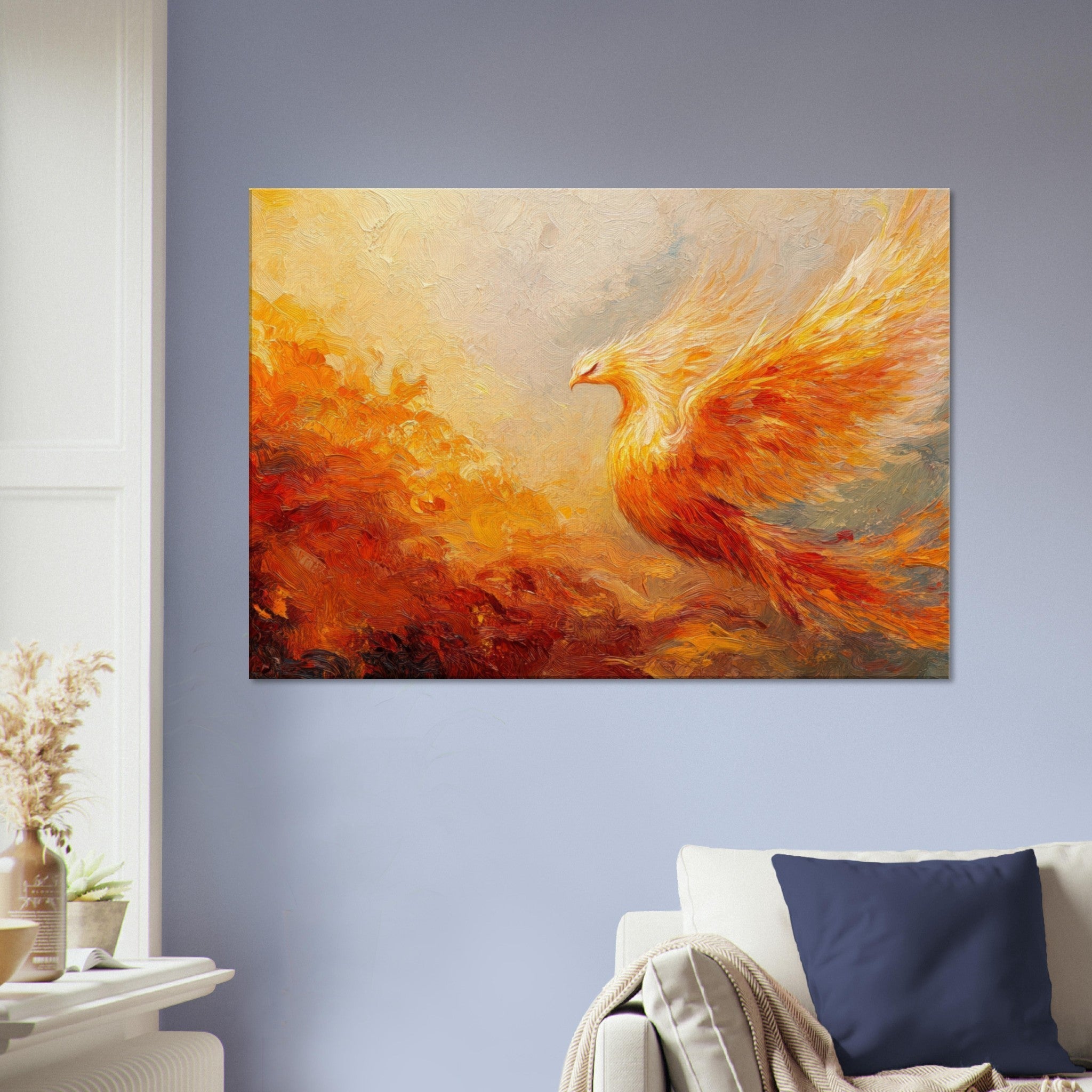 Canvas Landscape - Impressionist Phoenix Rebirth Impressionism Did 2 - Shop Ai Art WebShop - Digital Art online Store