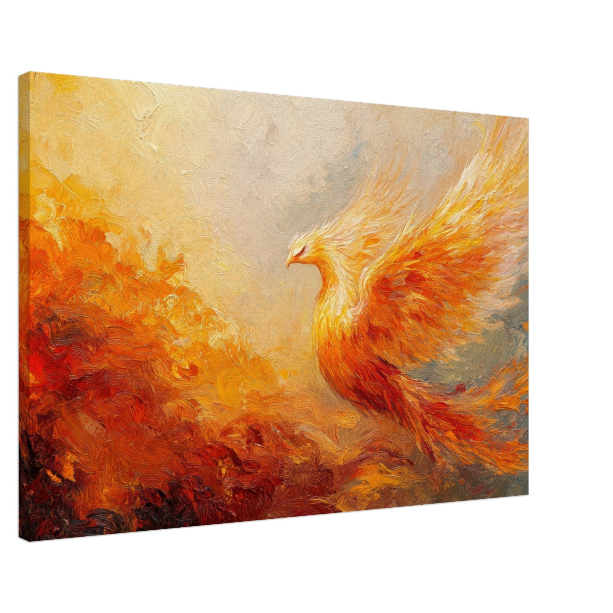 Canvas Landscape - Impressionist Phoenix Rebirth Impressionism Did 2 - Shop Ai Art WebShop - Digital Art online Store