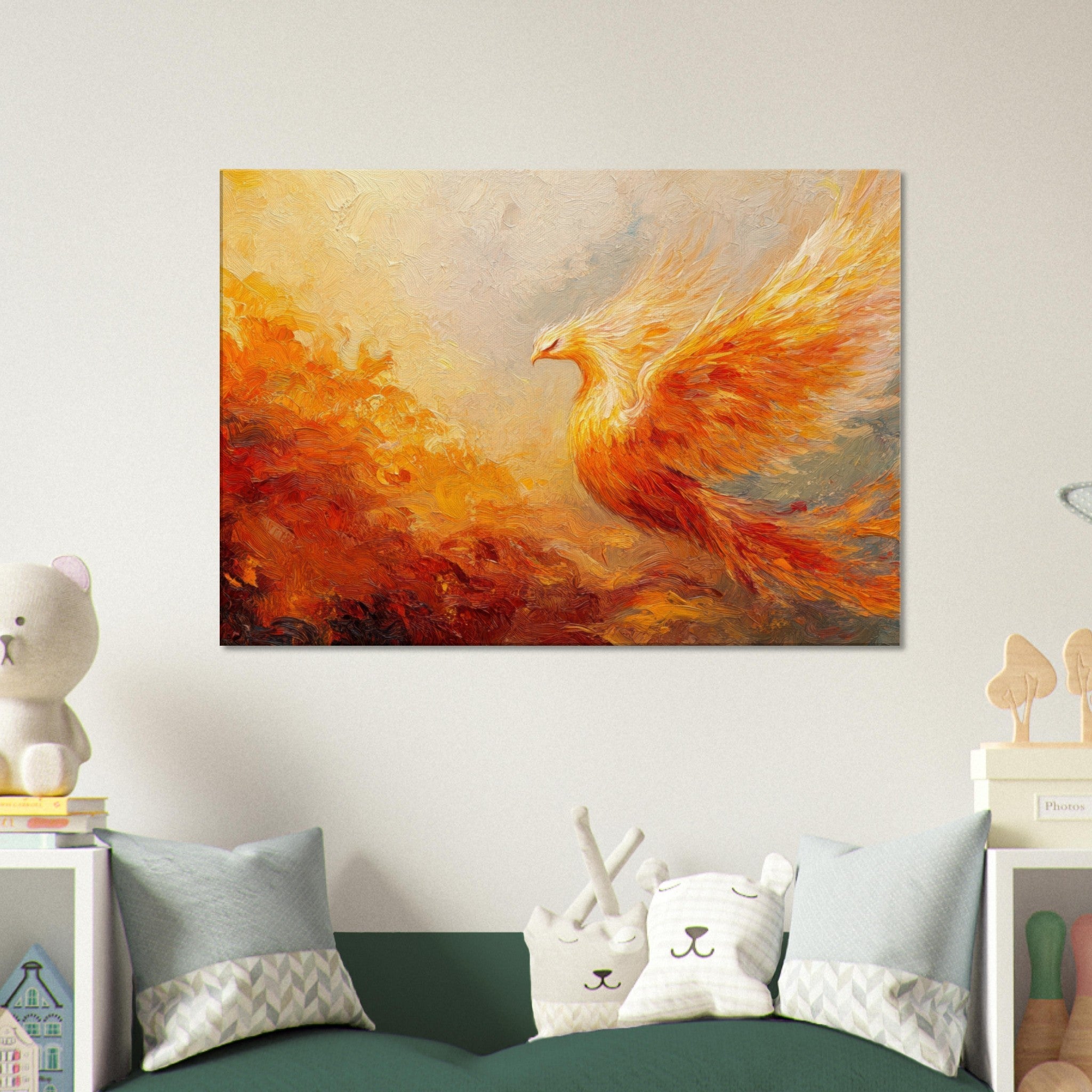 Canvas Landscape - Impressionist Phoenix Rebirth Impressionism Did 2 - Shop Ai Art WebShop - Digital Art online Store