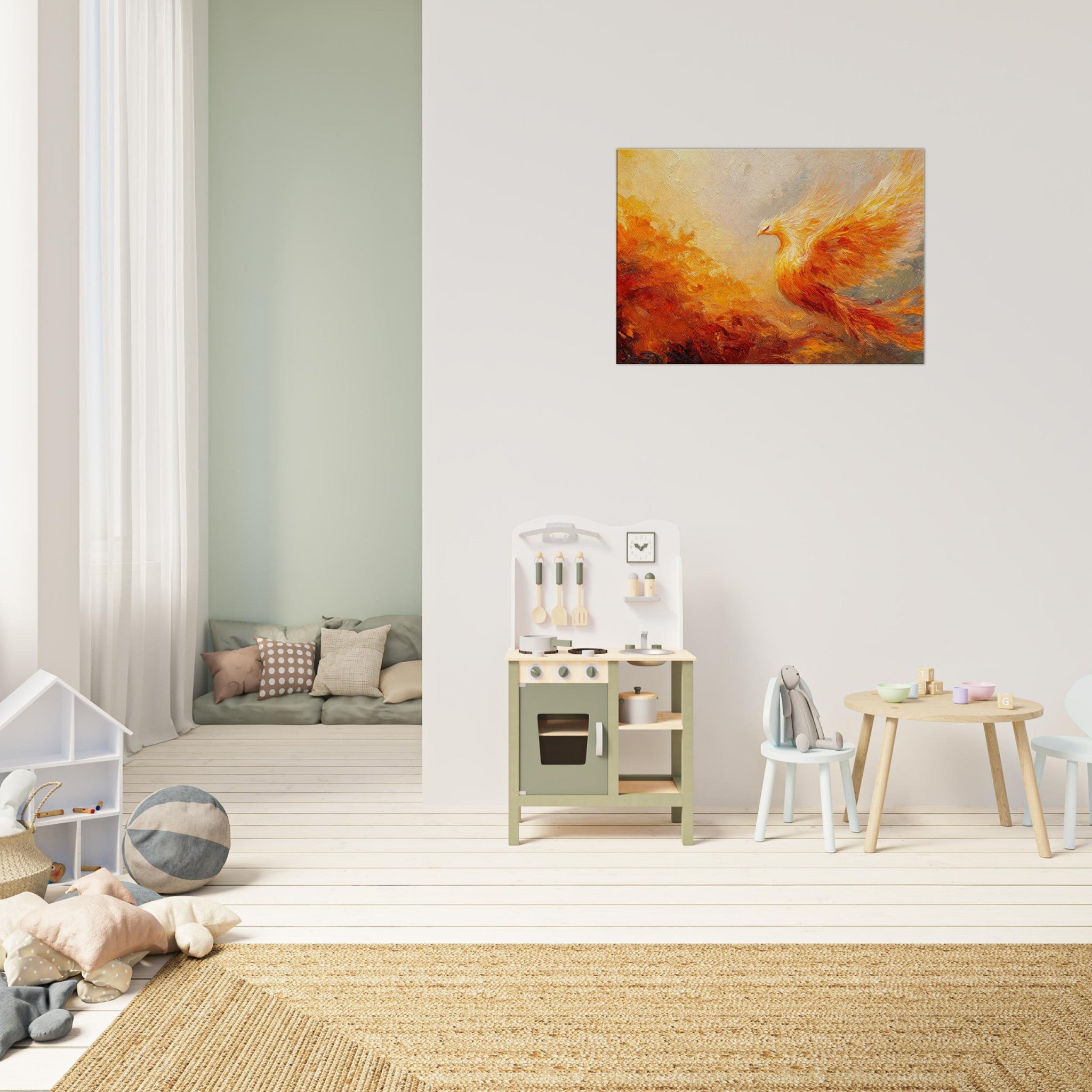 Canvas Landscape - Impressionist Phoenix Rebirth Impressionism Did 2 - Shop Ai Art WebShop - Digital Art online Store