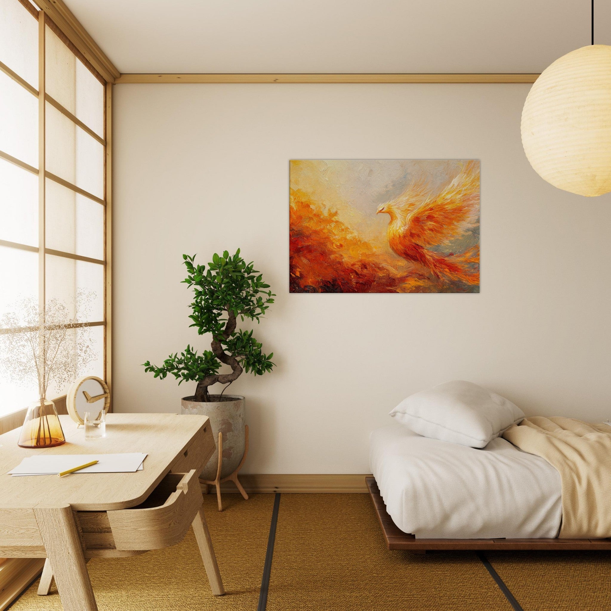Canvas Landscape - Impressionist Phoenix Rebirth Impressionism Did 2 - Shop Ai Art WebShop - Digital Art online Store
