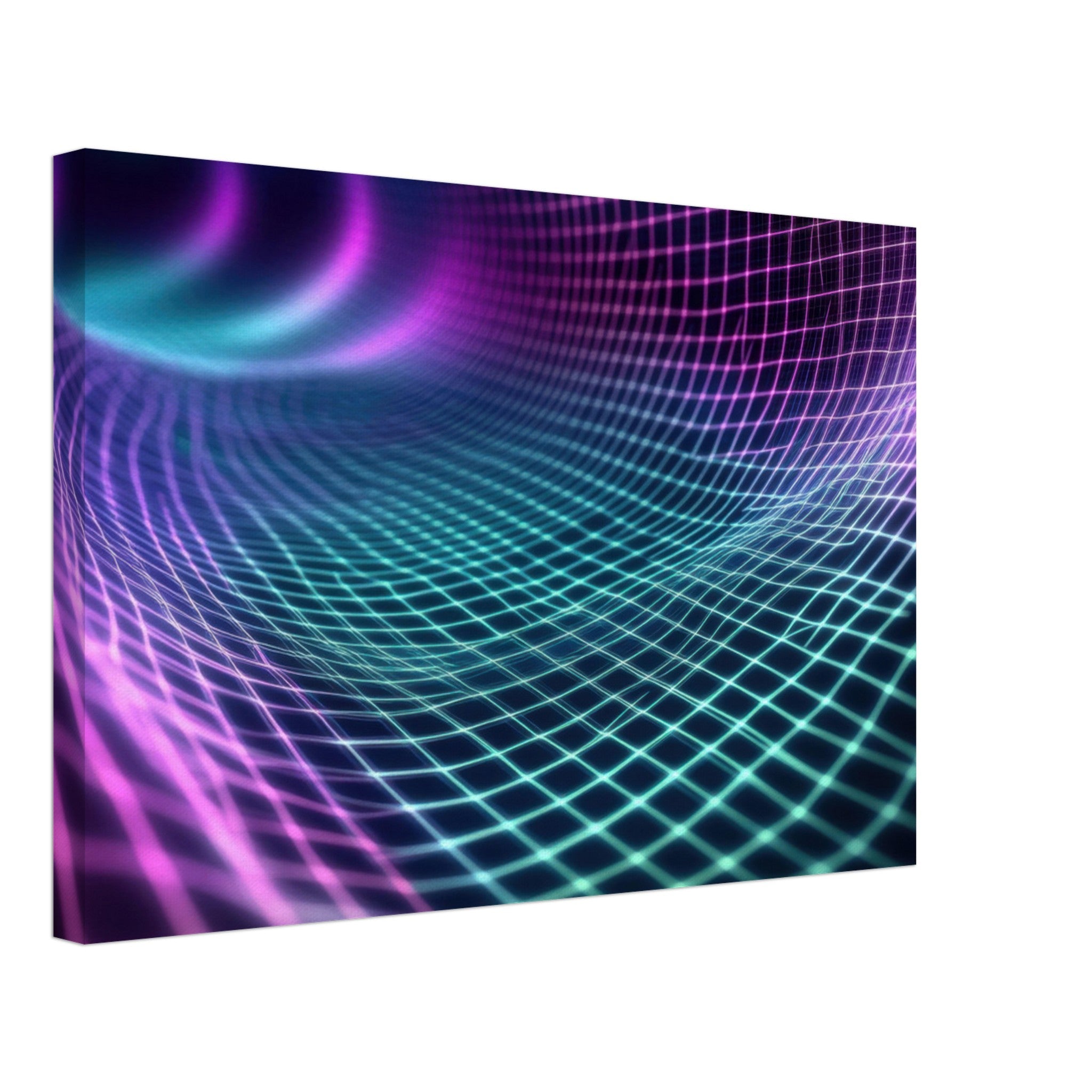 Canvas Landscape - Quantum Reverberation Cascading waves of transit 2 - Shop Ai Art WebShop - Digital Art online Store