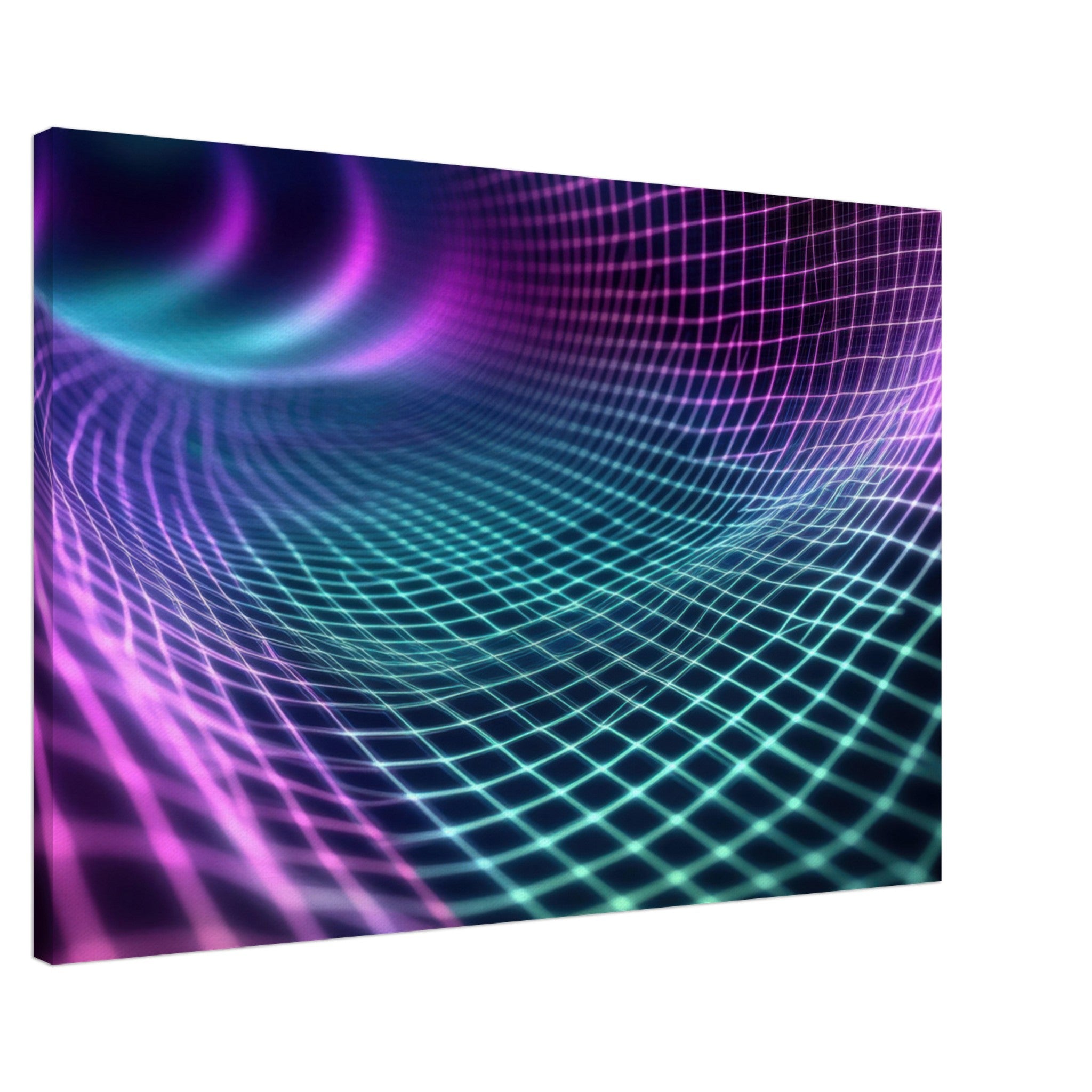Canvas Landscape - Quantum Reverberation Cascading waves of transit 2 - Shop Ai Art WebShop - Digital Art online Store