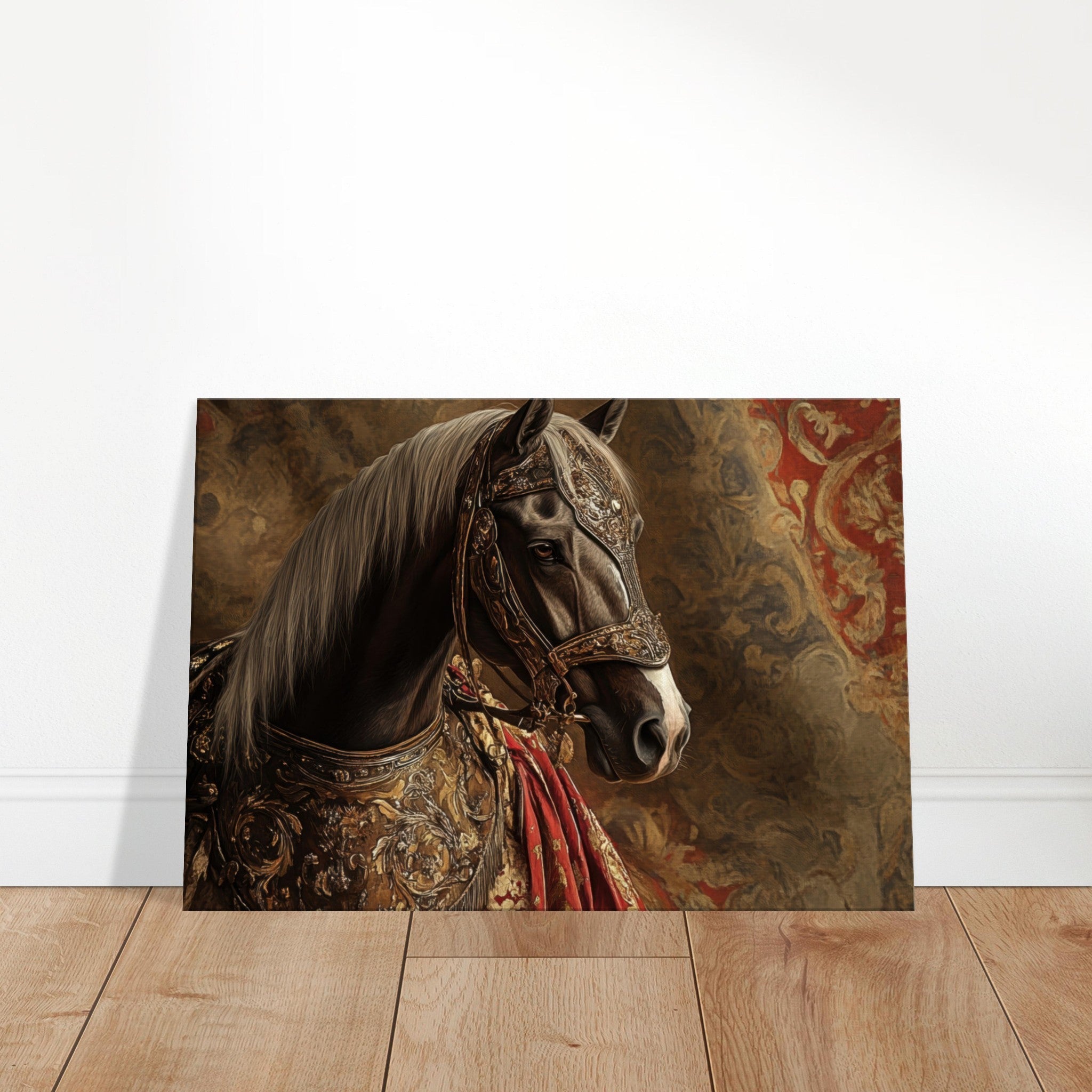 Canvas Landscape - Renaissance Portrait of a Noble Horse A dignified - Shop Ai Art WebShop - Digital Art online Store