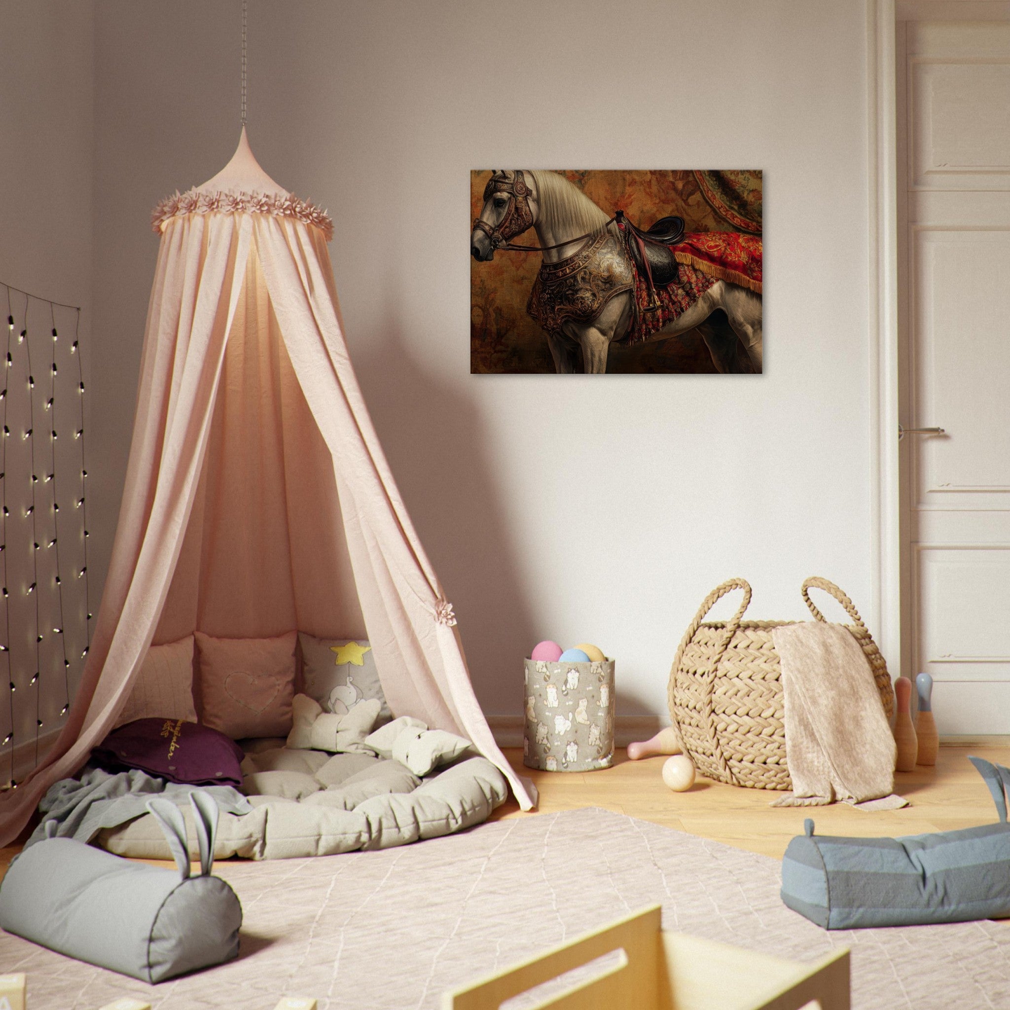 Canvas Landscape - Renaissance Portrait of a Noble Horse A dignified 2 - Shop Ai Art WebShop - Digital Art online Store