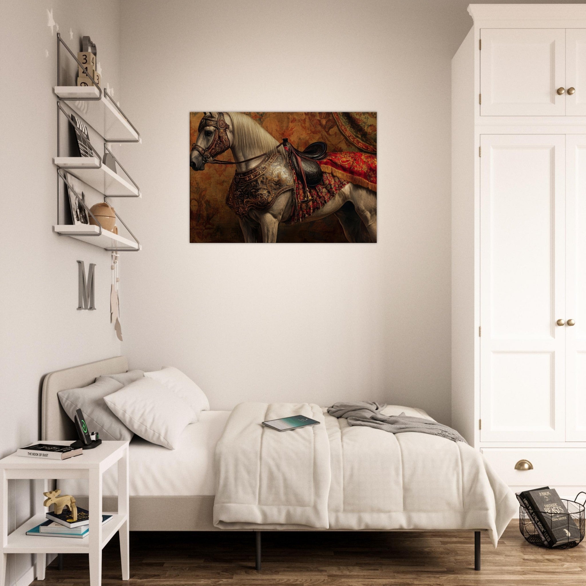 Canvas Landscape - Renaissance Portrait of a Noble Horse A dignified 2 - Shop Ai Art WebShop - Digital Art online Store