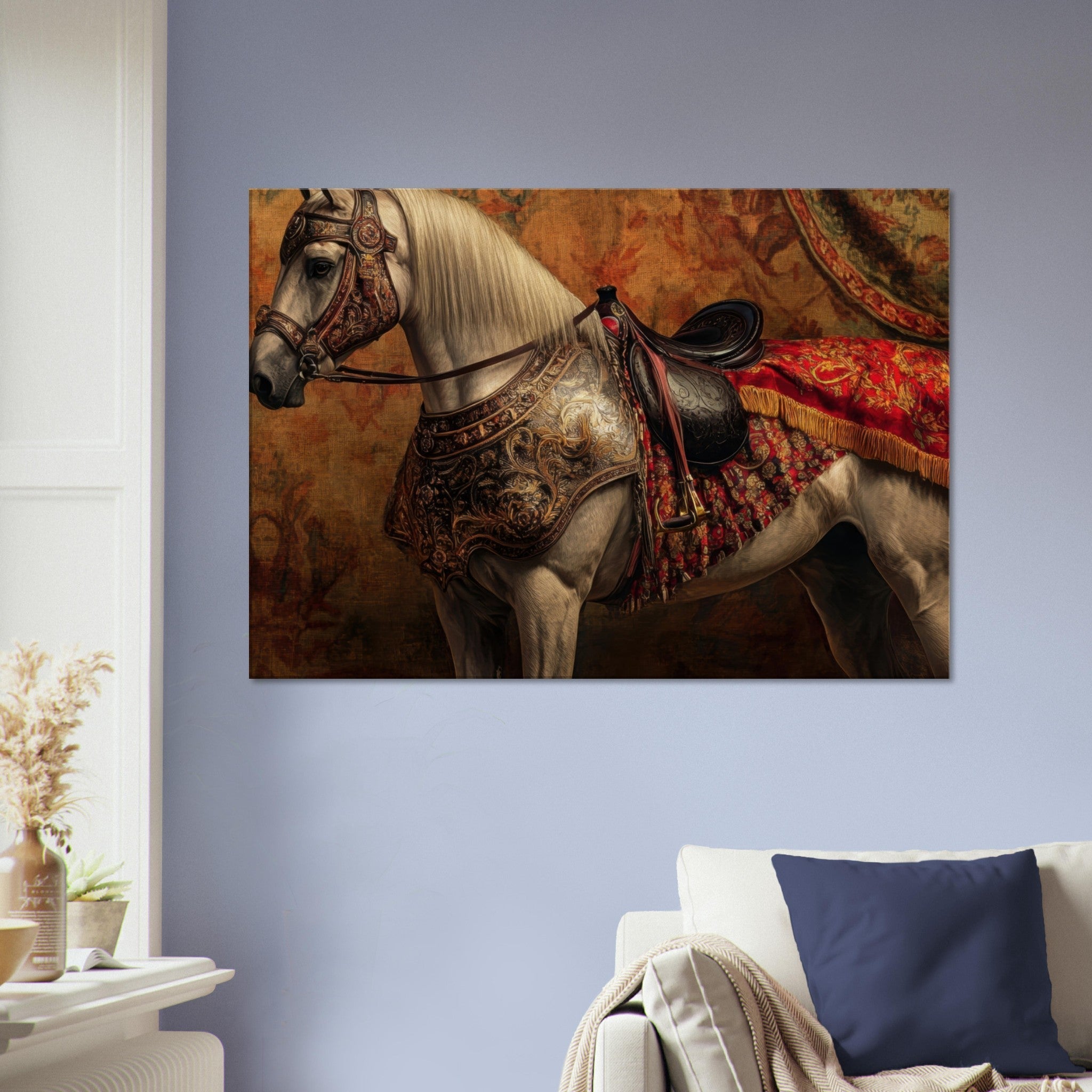 Canvas Landscape - Renaissance Portrait of a Noble Horse A dignified 2 - Shop Ai Art WebShop - Digital Art online Store