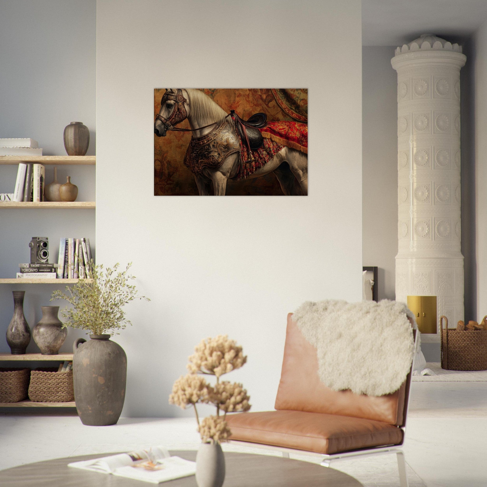 Canvas Landscape - Renaissance Portrait of a Noble Horse A dignified 2 - Shop Ai Art WebShop - Digital Art online Store