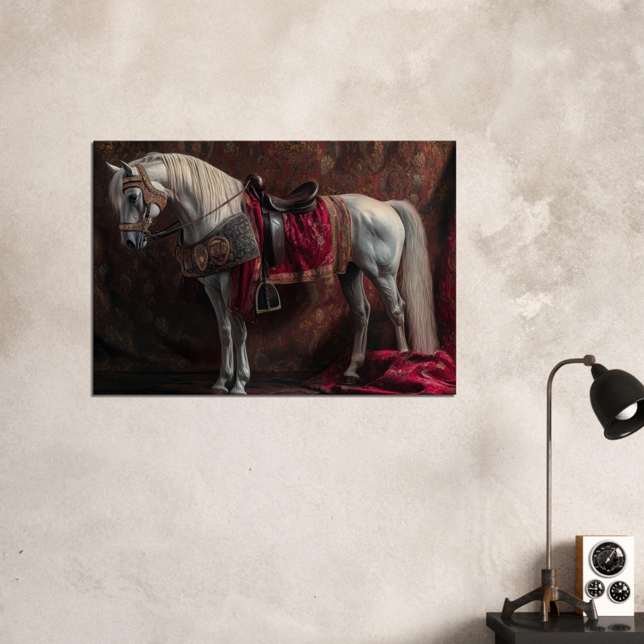Canvas Landscape - Renaissance Portrait of a Noble Horse A dignified 4 - Shop Ai Art WebShop - Digital Art online Store