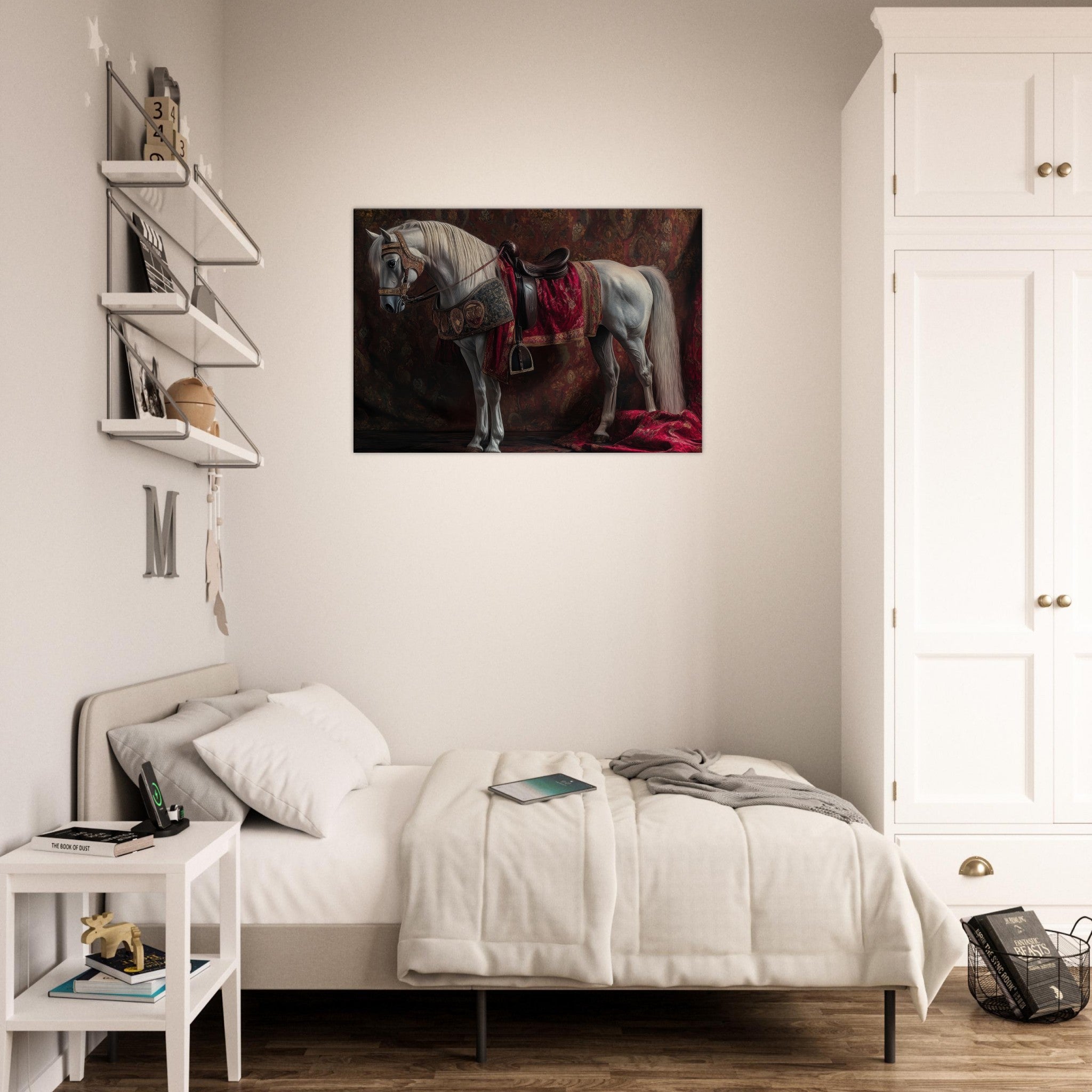 Canvas Landscape - Renaissance Portrait of a Noble Horse A dignified 4 - Shop Ai Art WebShop - Digital Art online Store