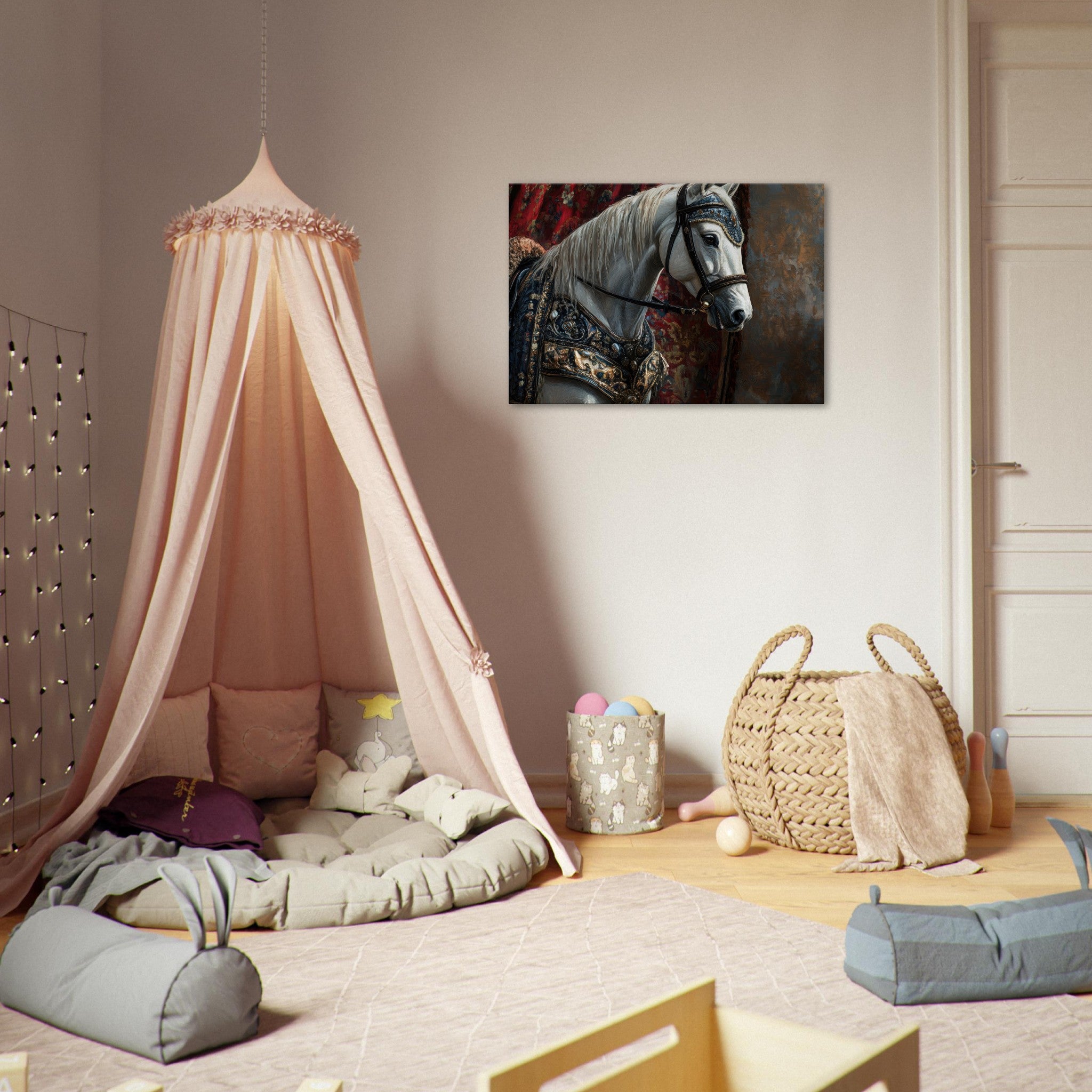 Canvas Landscape - Renaissance Portrait of a Noble Horse A dignified 6 - Shop Ai Art WebShop - Digital Art online Store