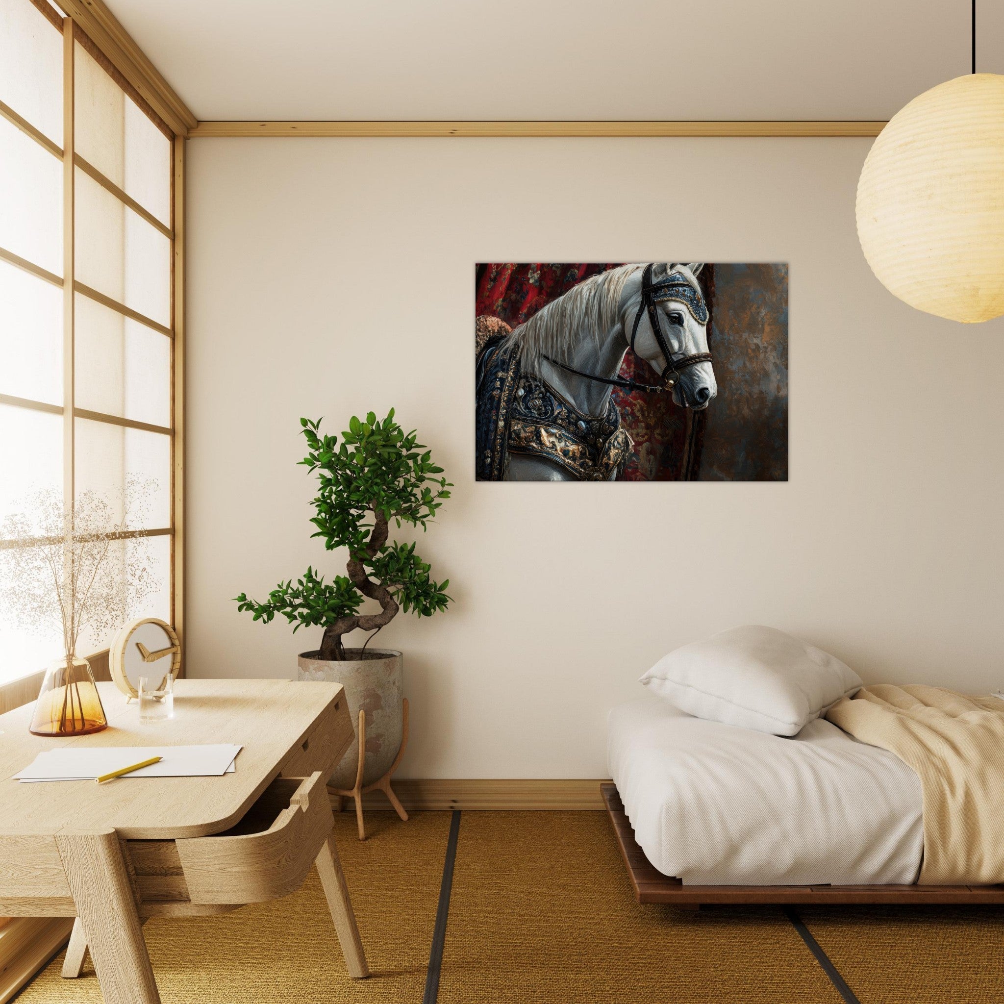 Canvas Landscape - Renaissance Portrait of a Noble Horse A dignified 6 - Shop Ai Art WebShop - Digital Art online Store