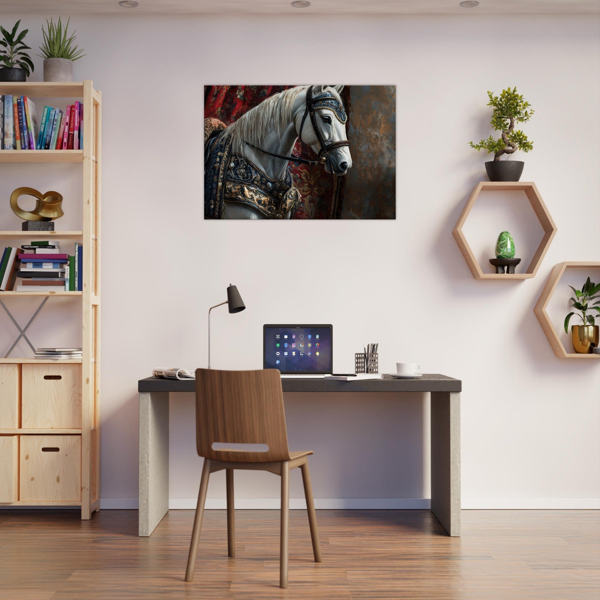 Canvas Landscape - Renaissance Portrait of a Noble Horse A dignified 6 - Shop Ai Art WebShop - Digital Art online Store