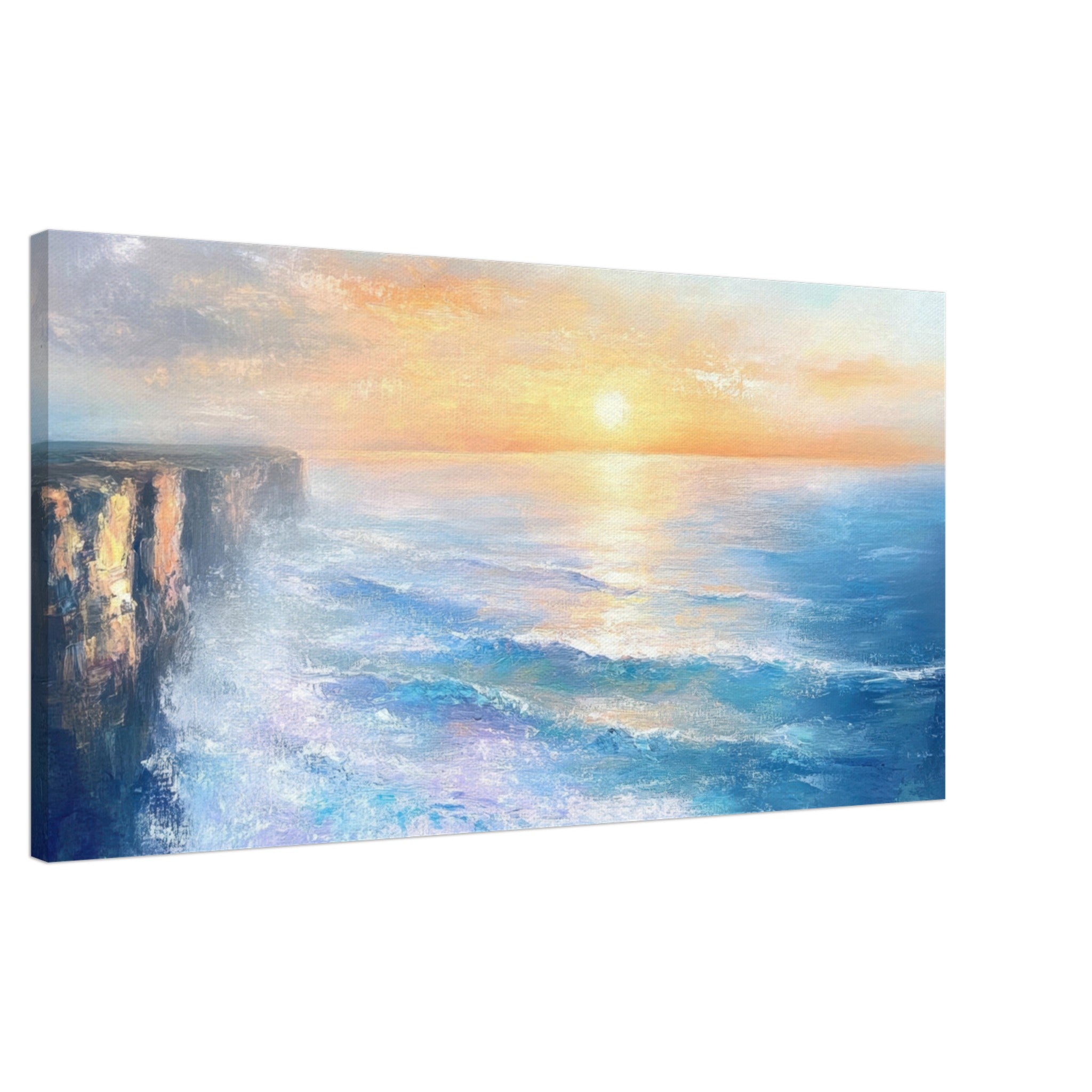 Canvas Landscape - Seaside Cliff at Sunrise A breathtaking Empress - Shop Ai Art WebShop - Digital Art online Store