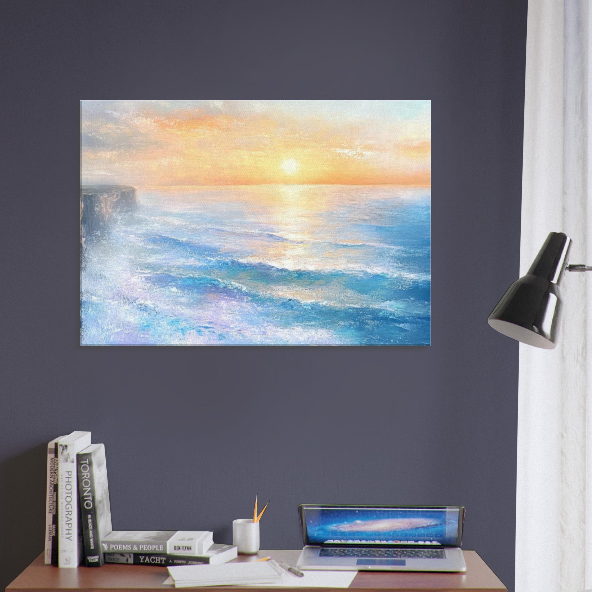Canvas Landscape - Seaside Cliff at Sunrise A breathtaking Empress - Shop Ai Art WebShop - Digital Art online Store