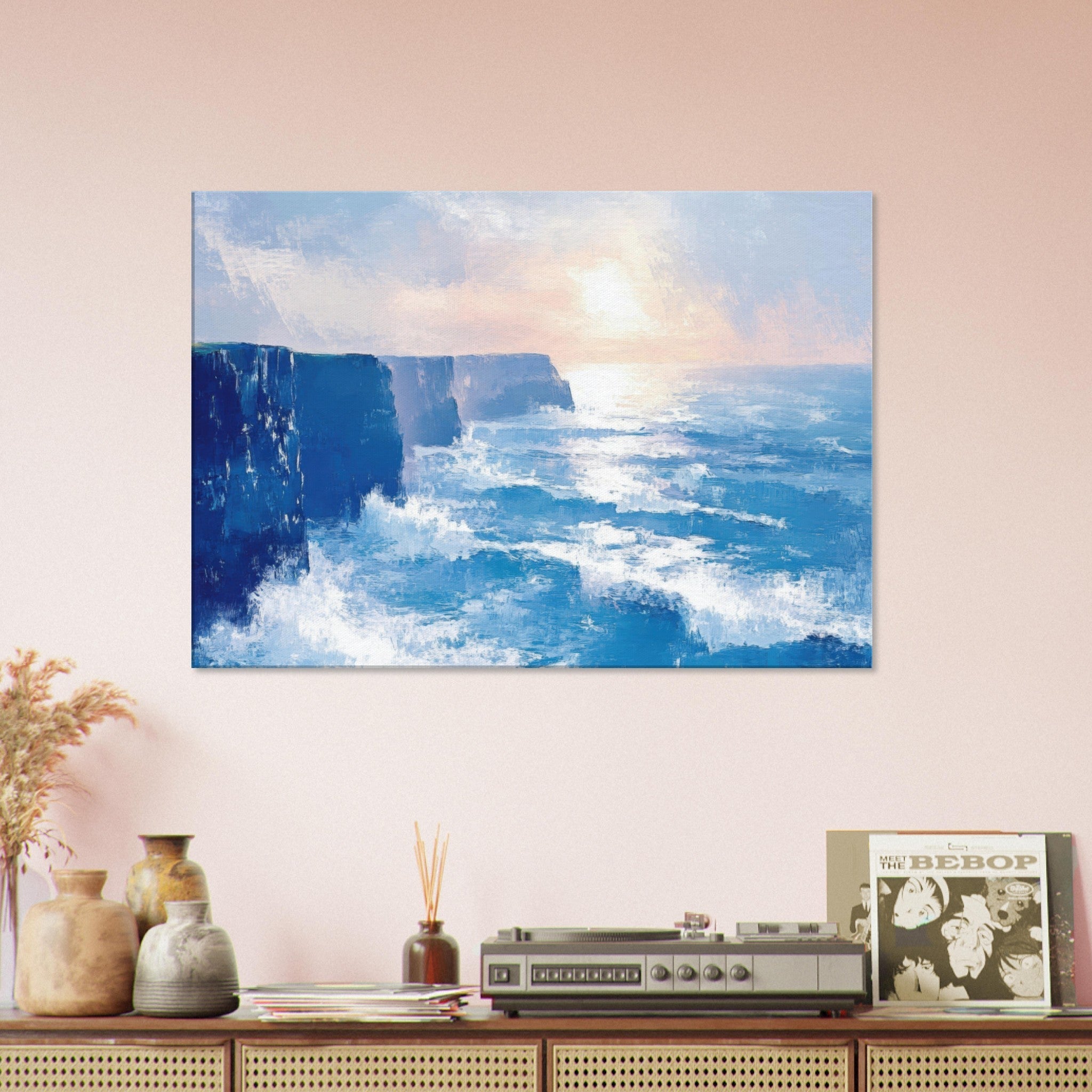 Canvas Landscape - Seaside Cliff at Sunrise A breathtaking Empress 2 - Shop Ai Art WebShop - Digital Art online Store