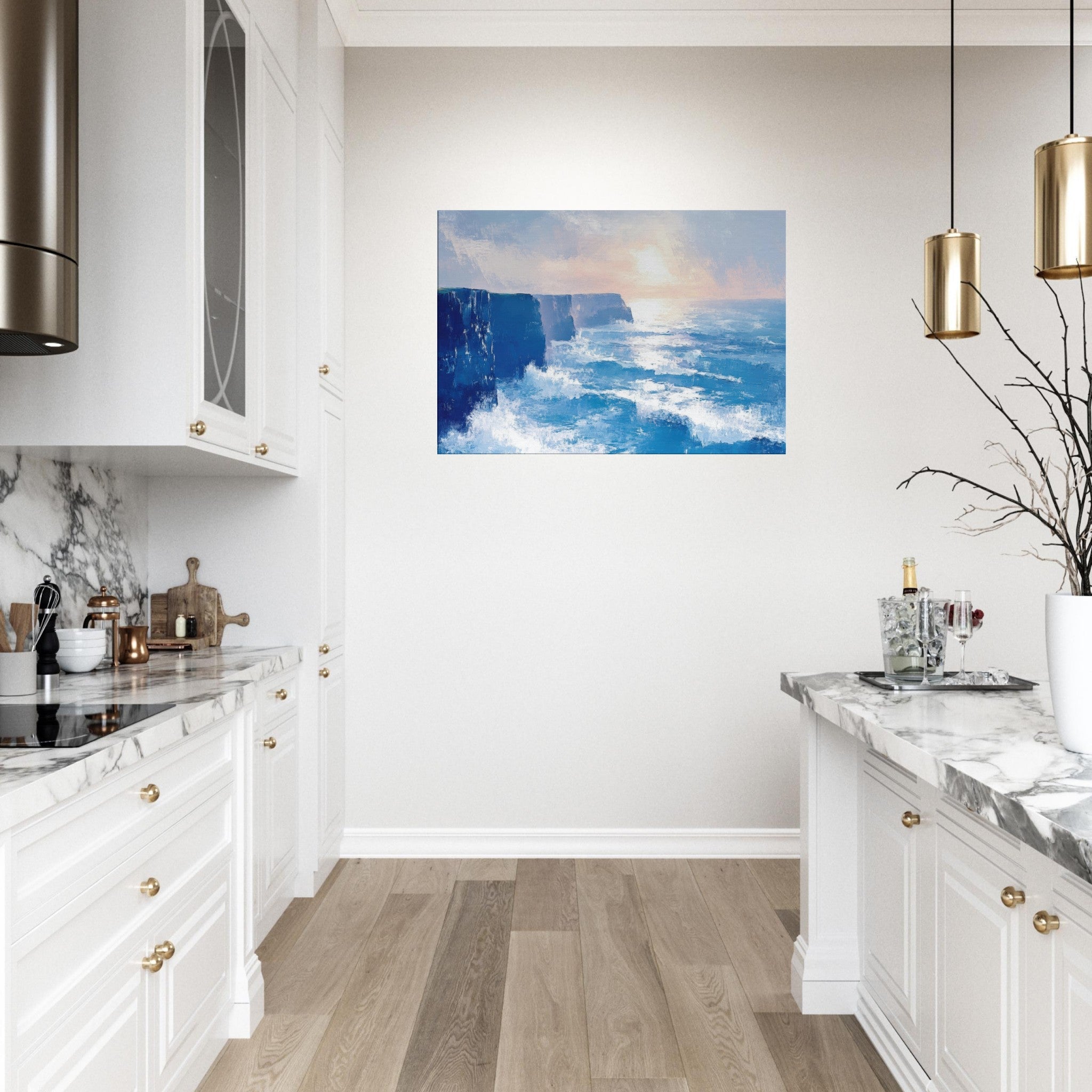 Canvas Landscape - Seaside Cliff at Sunrise A breathtaking Empress 2 - Shop Ai Art WebShop - Digital Art online Store