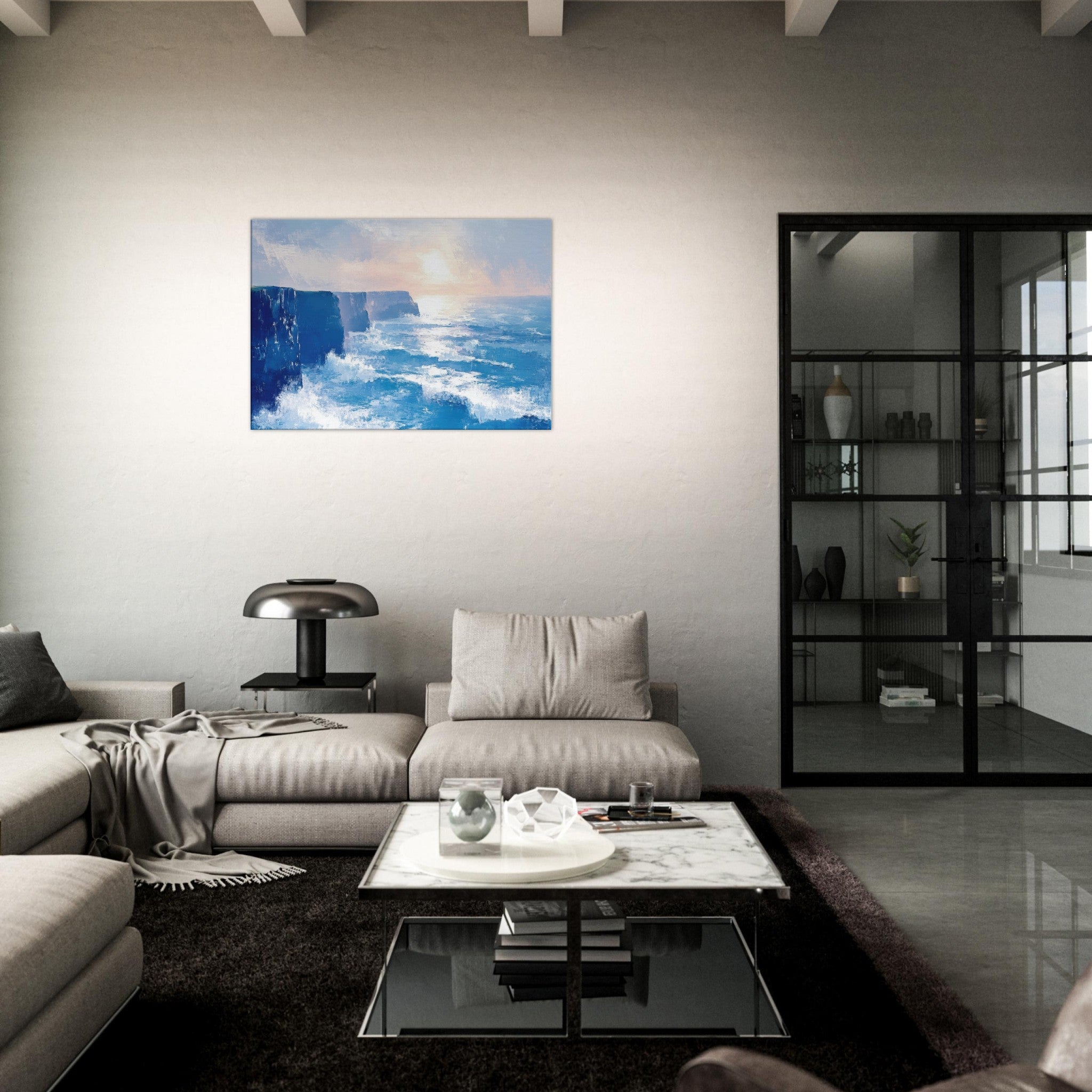 Canvas Landscape - Seaside Cliff at Sunrise A breathtaking Empress 2 - Shop Ai Art WebShop - Digital Art online Store