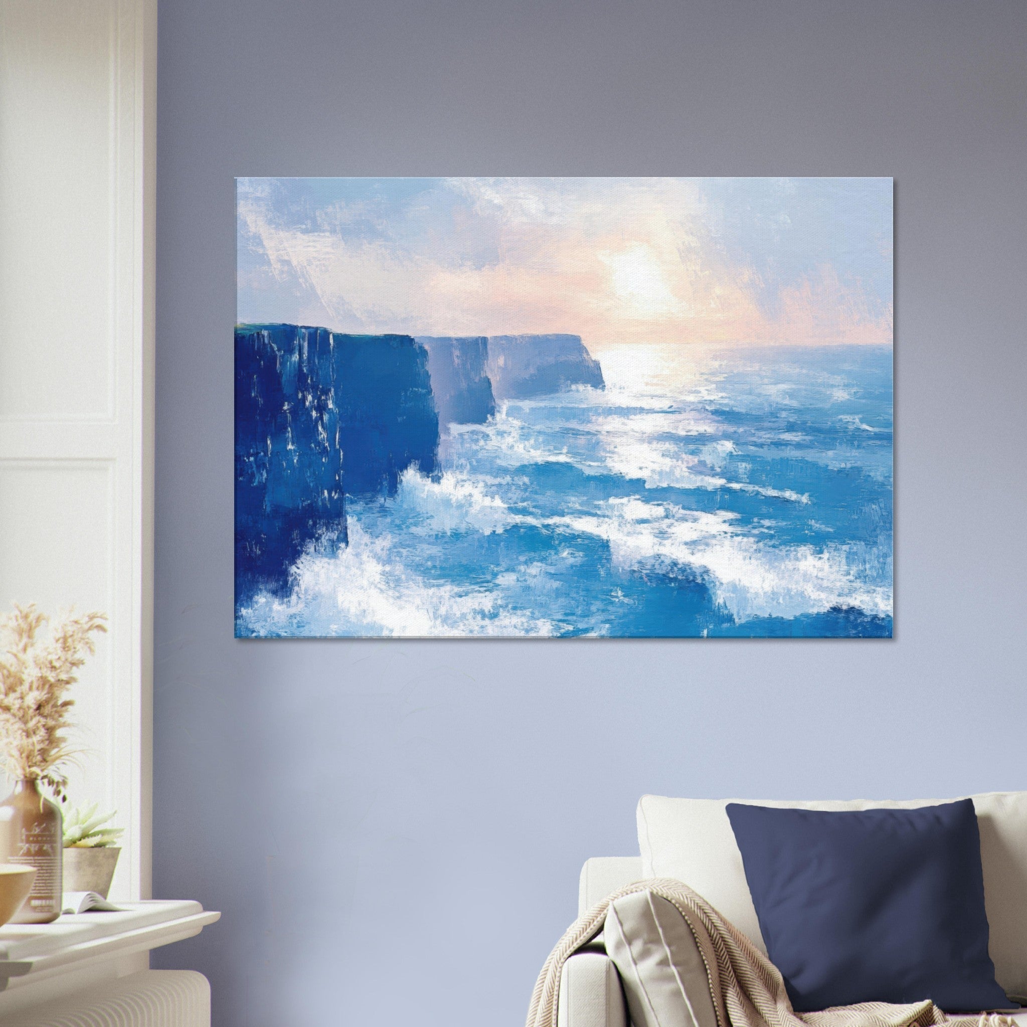 Canvas Landscape - Seaside Cliff at Sunrise A breathtaking Empress 2 - Shop Ai Art WebShop - Digital Art online Store