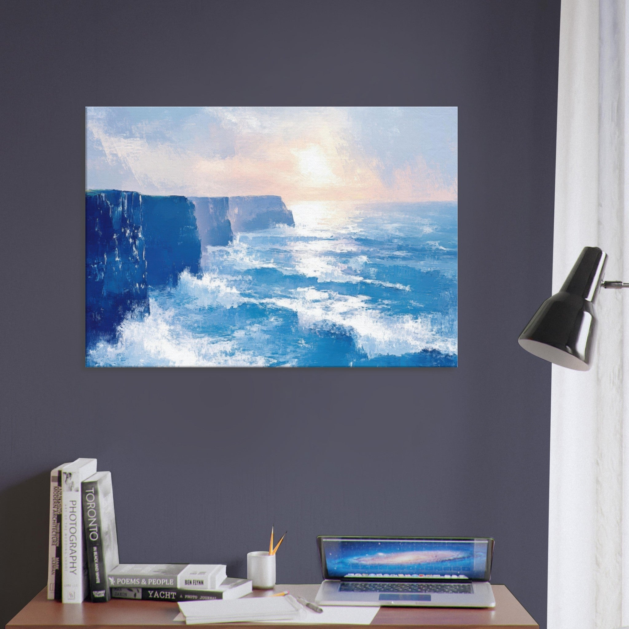 Canvas Landscape - Seaside Cliff at Sunrise A breathtaking Empress 2 - Shop Ai Art WebShop - Digital Art online Store