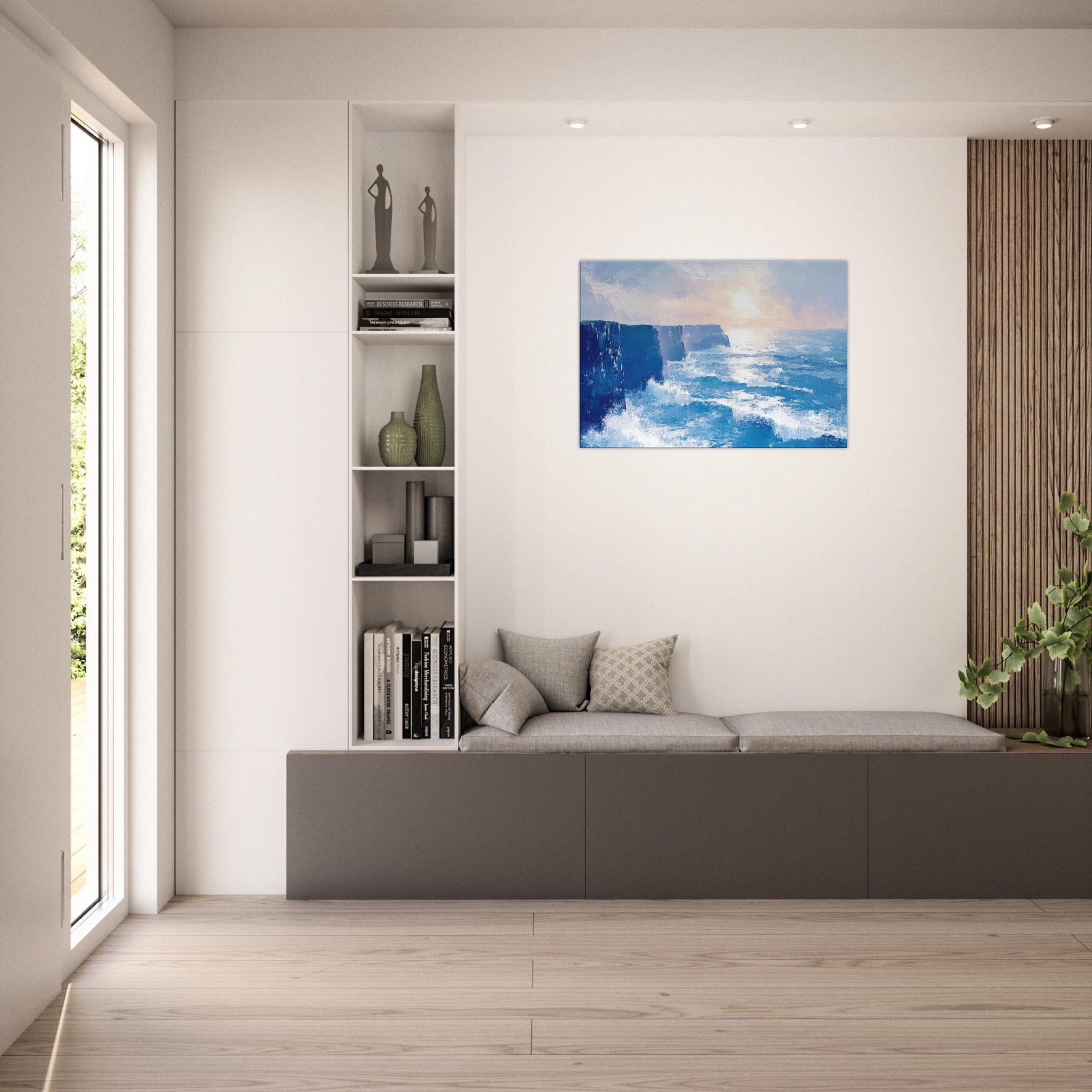 Canvas Landscape - Seaside Cliff at Sunrise A breathtaking Empress 2 - Shop Ai Art WebShop - Digital Art online Store
