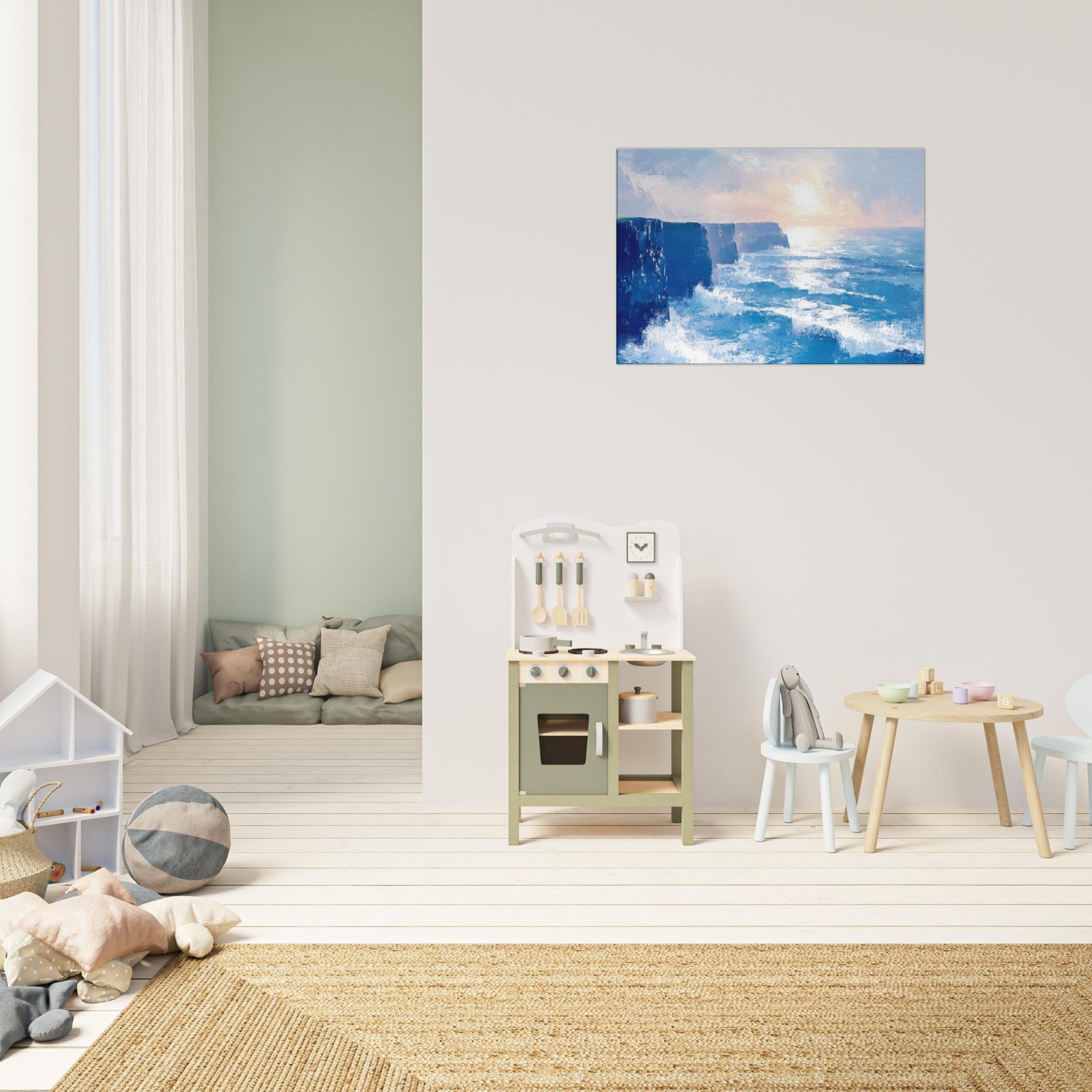 Canvas Landscape - Seaside Cliff at Sunrise A breathtaking Empress 2 - Shop Ai Art WebShop - Digital Art online Store