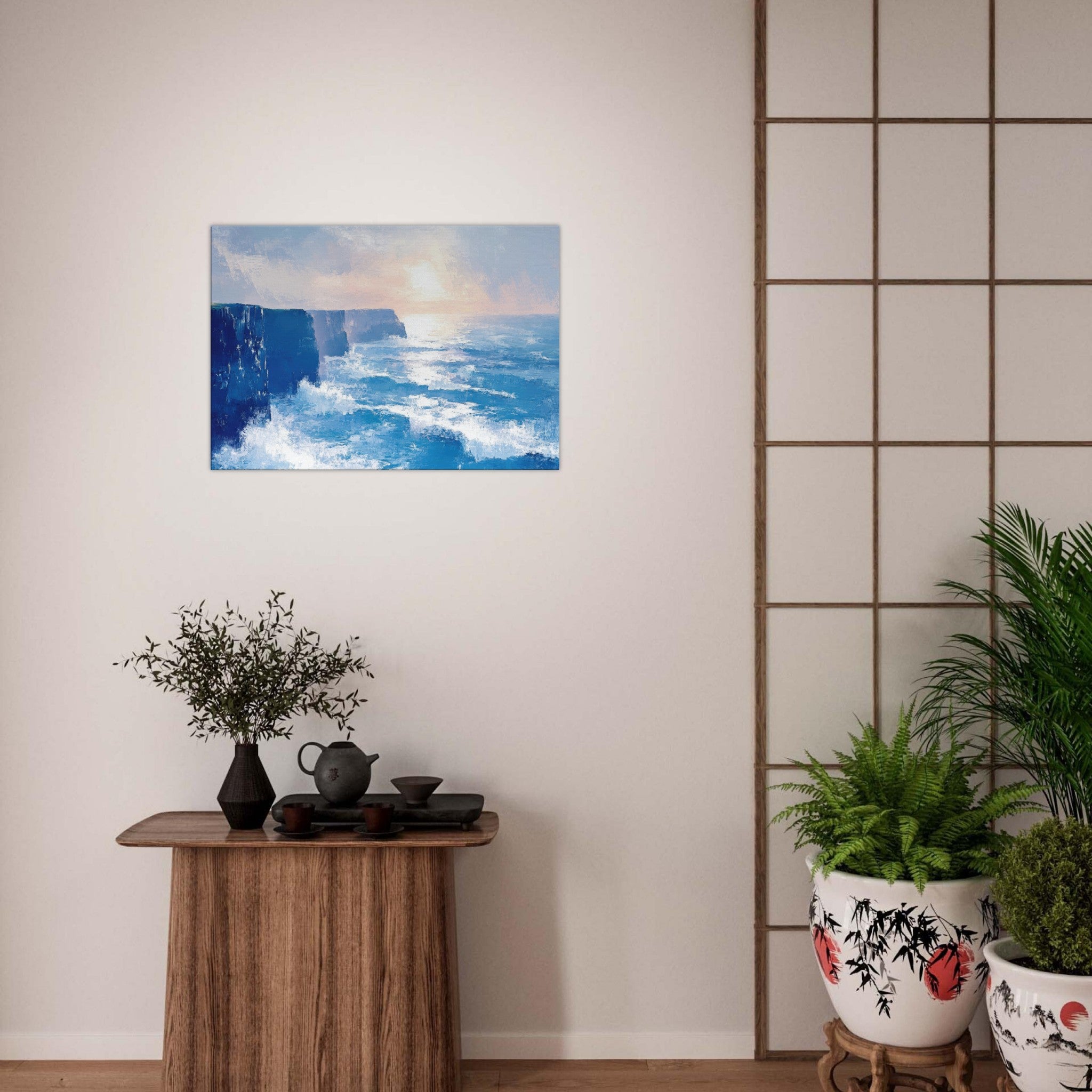 Canvas Landscape - Seaside Cliff at Sunrise A breathtaking Empress 2 - Shop Ai Art WebShop - Digital Art online Store