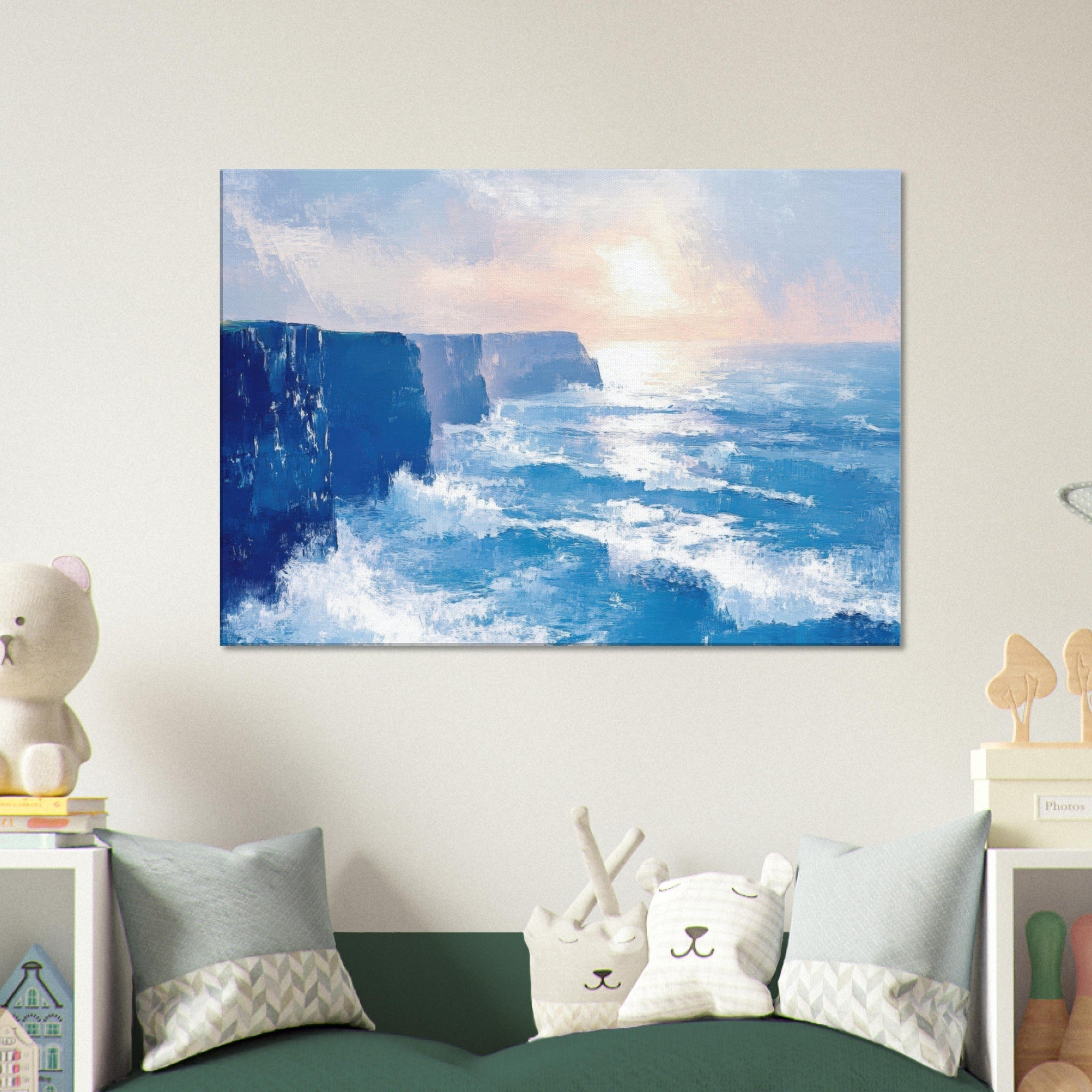 Canvas Landscape - Seaside Cliff at Sunrise A breathtaking Empress 2 - Shop Ai Art WebShop - Digital Art online Store