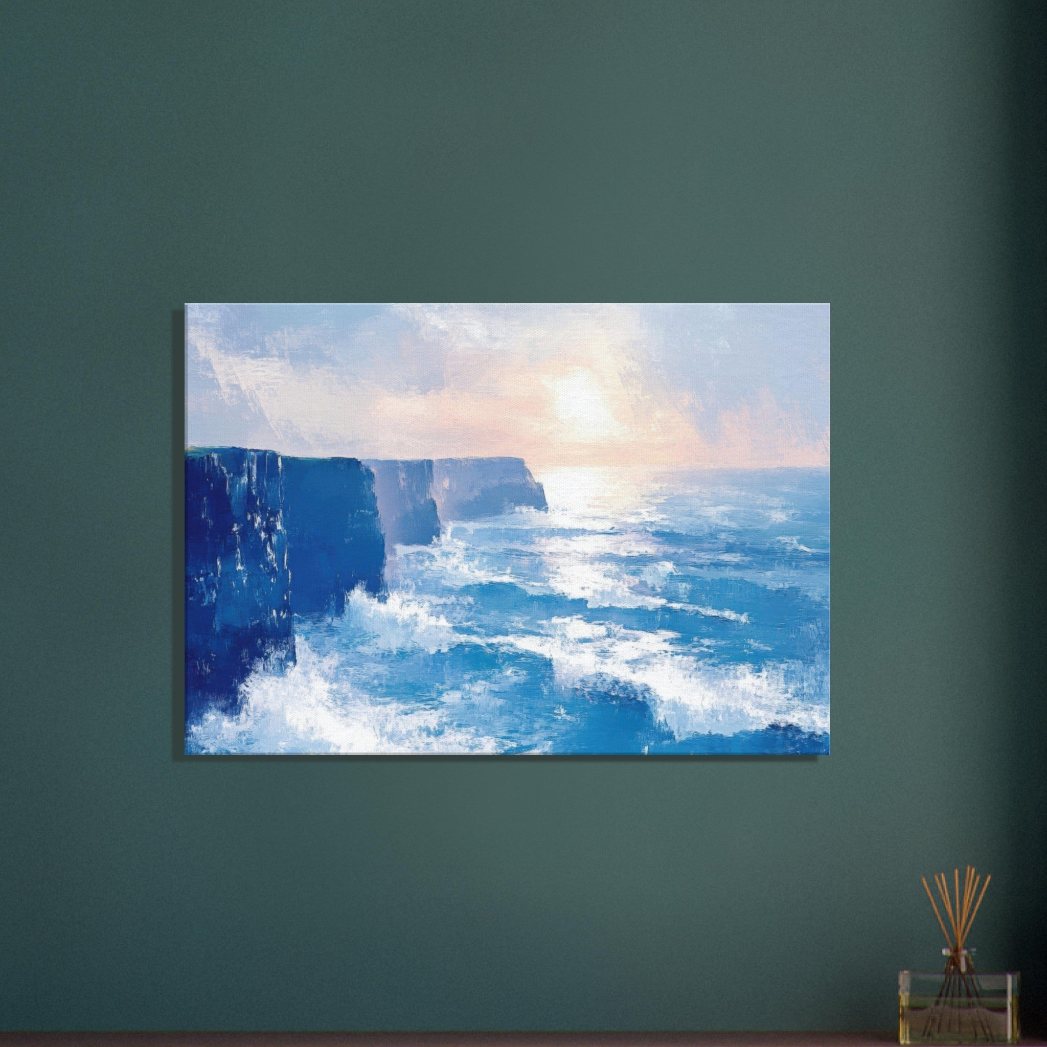 Canvas Landscape - Seaside Cliff at Sunrise A breathtaking Empress 2 - Shop Ai Art WebShop - Digital Art online Store