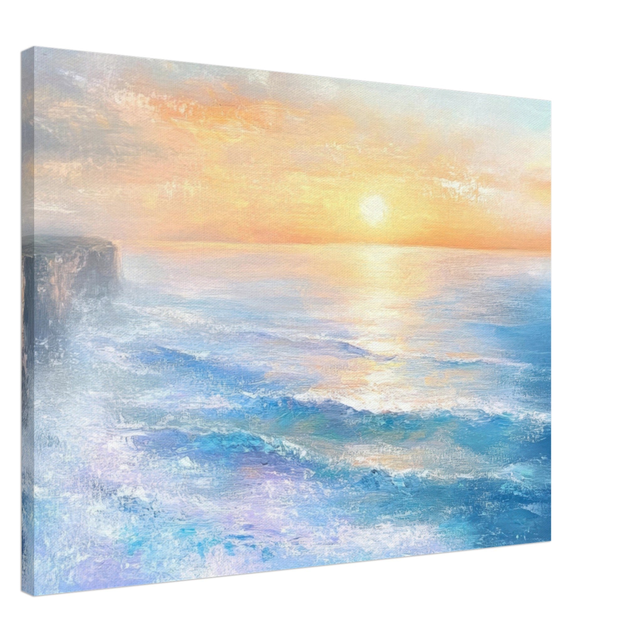 Canvas Landscape - Seaside Cliff at Sunrise A breathtaking Empress - Shop Ai Art WebShop - Digital Art online Store