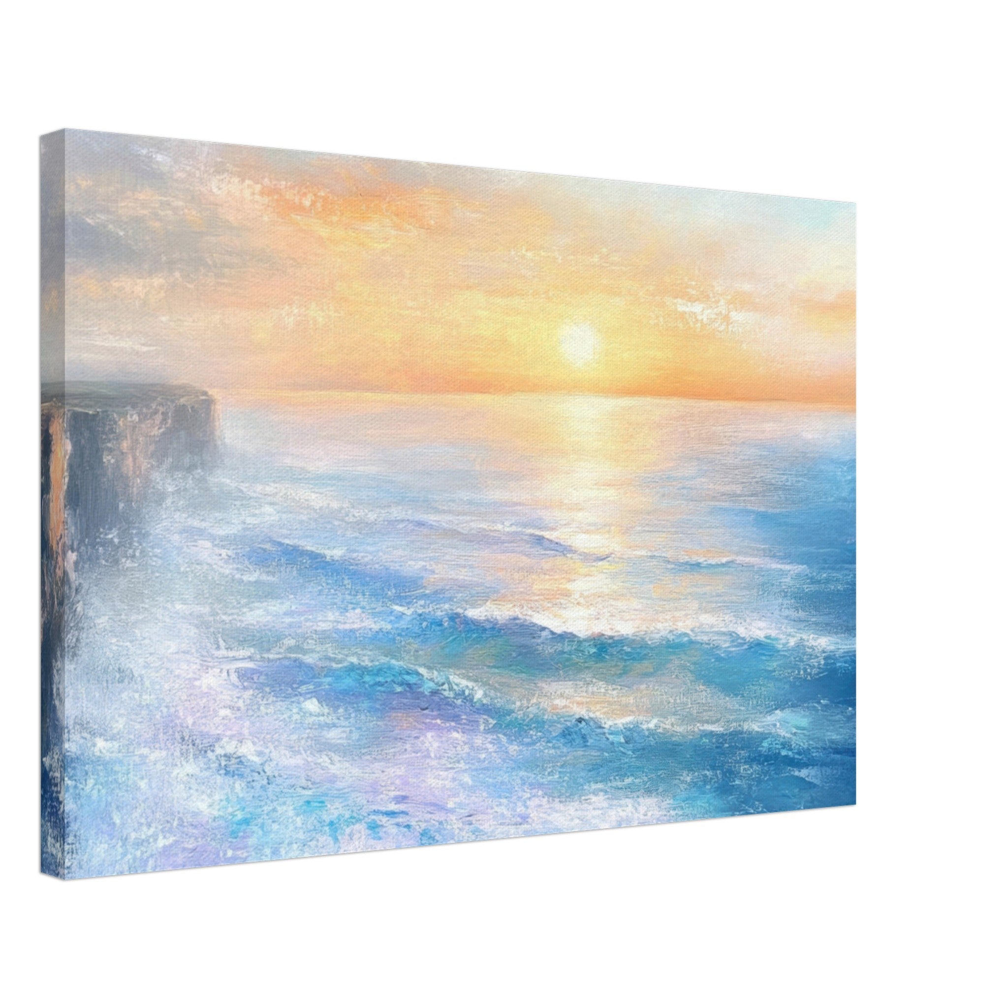 Canvas Landscape - Seaside Cliff at Sunrise A breathtaking Empress - Shop Ai Art WebShop - Digital Art online Store