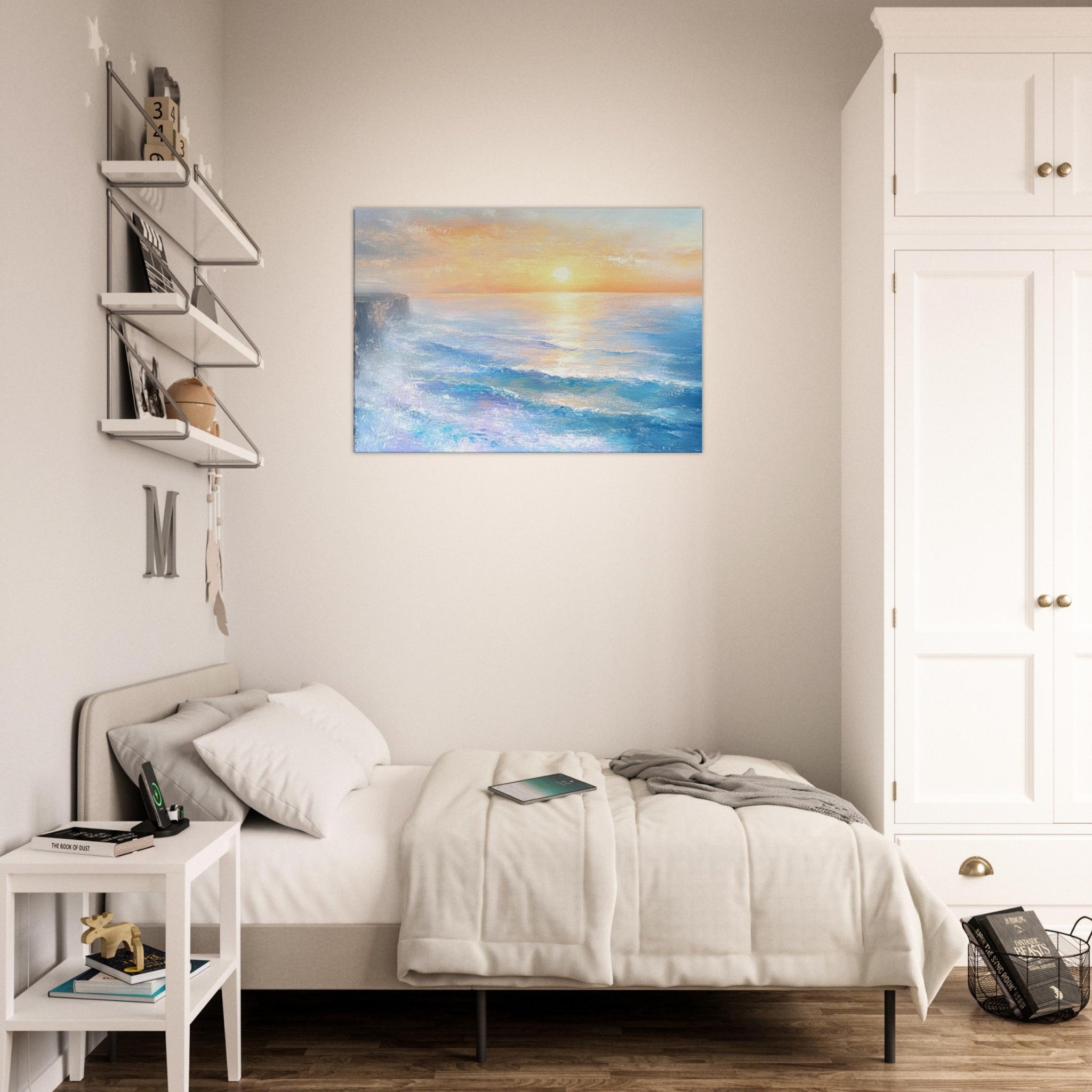 Canvas Landscape - Seaside Cliff at Sunrise A breathtaking Empress - Shop Ai Art WebShop - Digital Art online Store