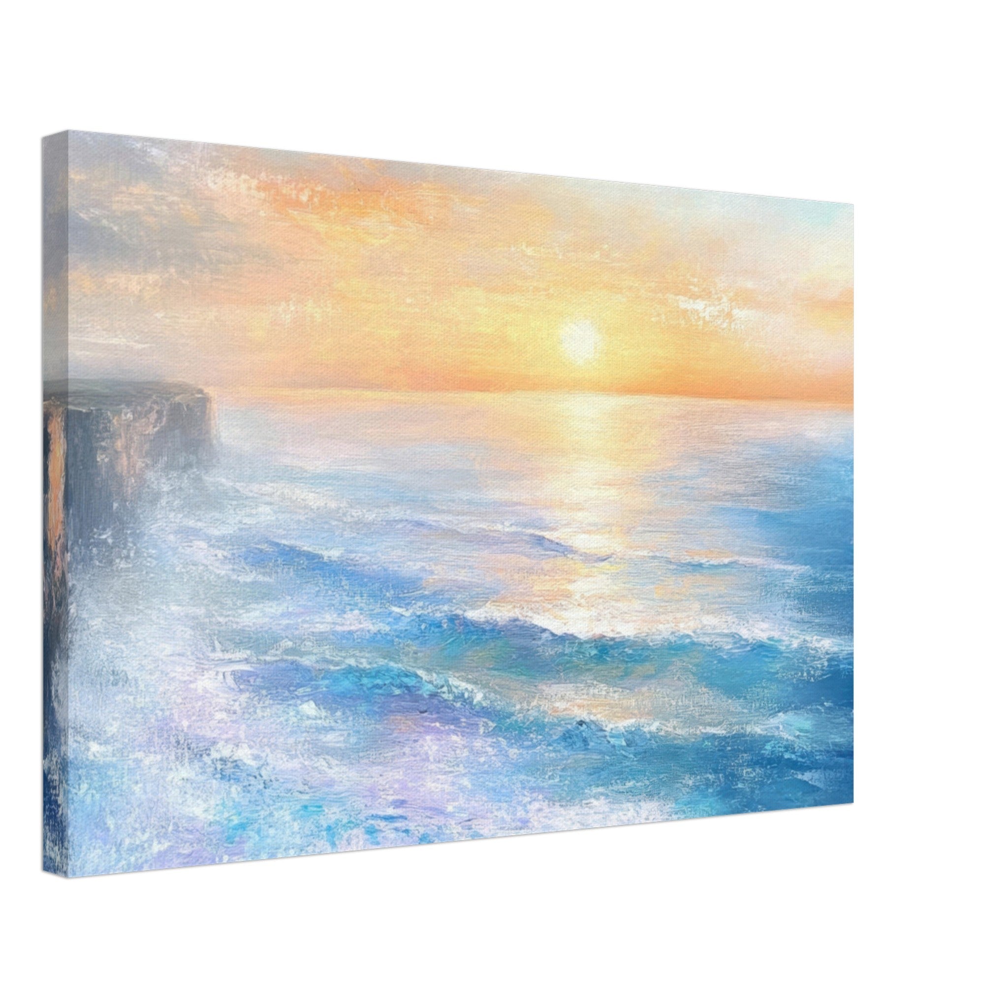Canvas Landscape - Seaside Cliff at Sunrise A breathtaking Empress - Shop Ai Art WebShop - Digital Art online Store