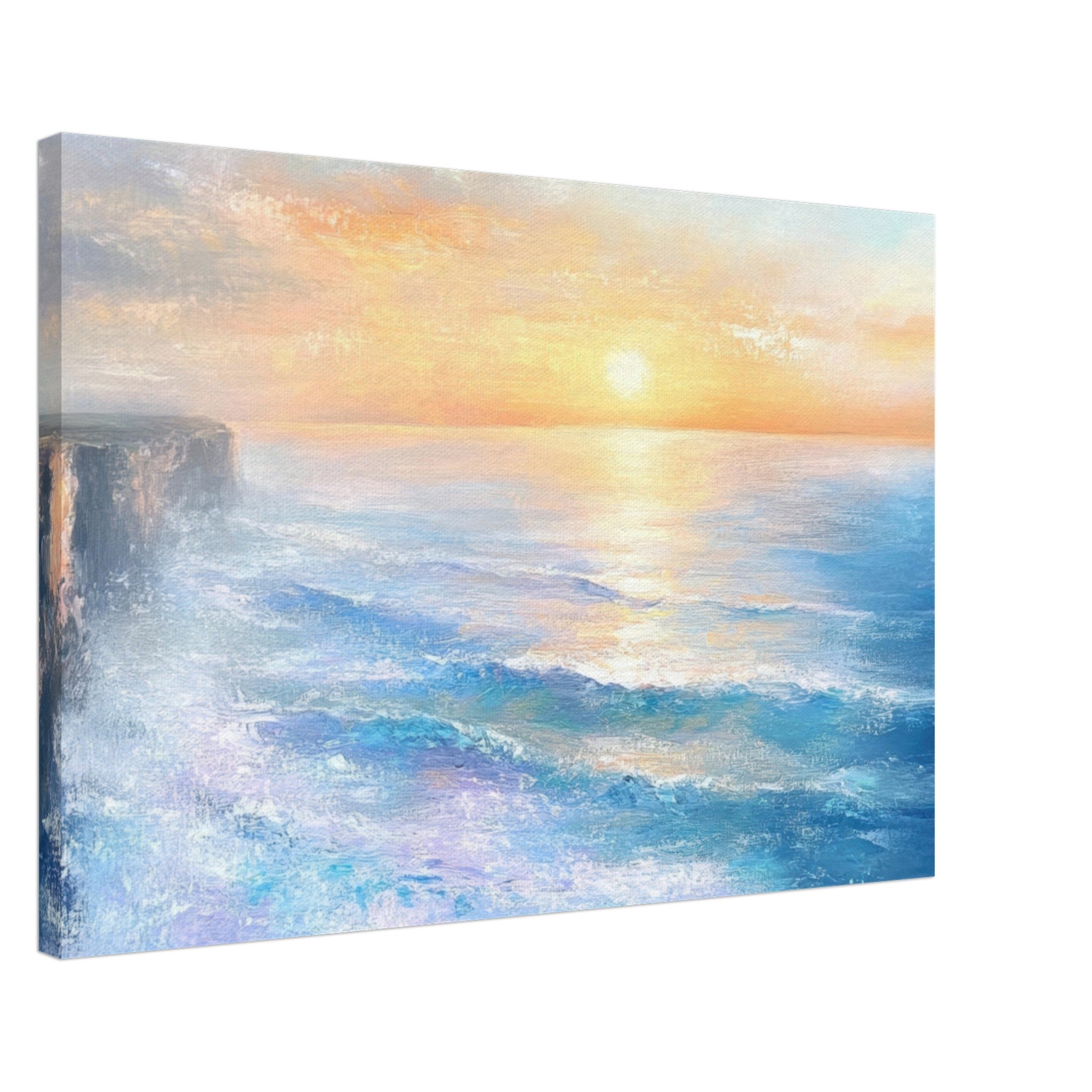 Canvas Landscape - Seaside Cliff at Sunrise A breathtaking Empress - Shop Ai Art WebShop - Digital Art online Store