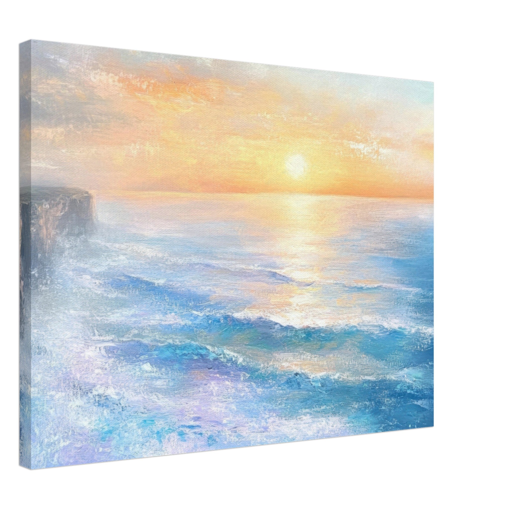 Canvas Landscape - Seaside Cliff at Sunrise A breathtaking Empress - Shop Ai Art WebShop - Digital Art online Store