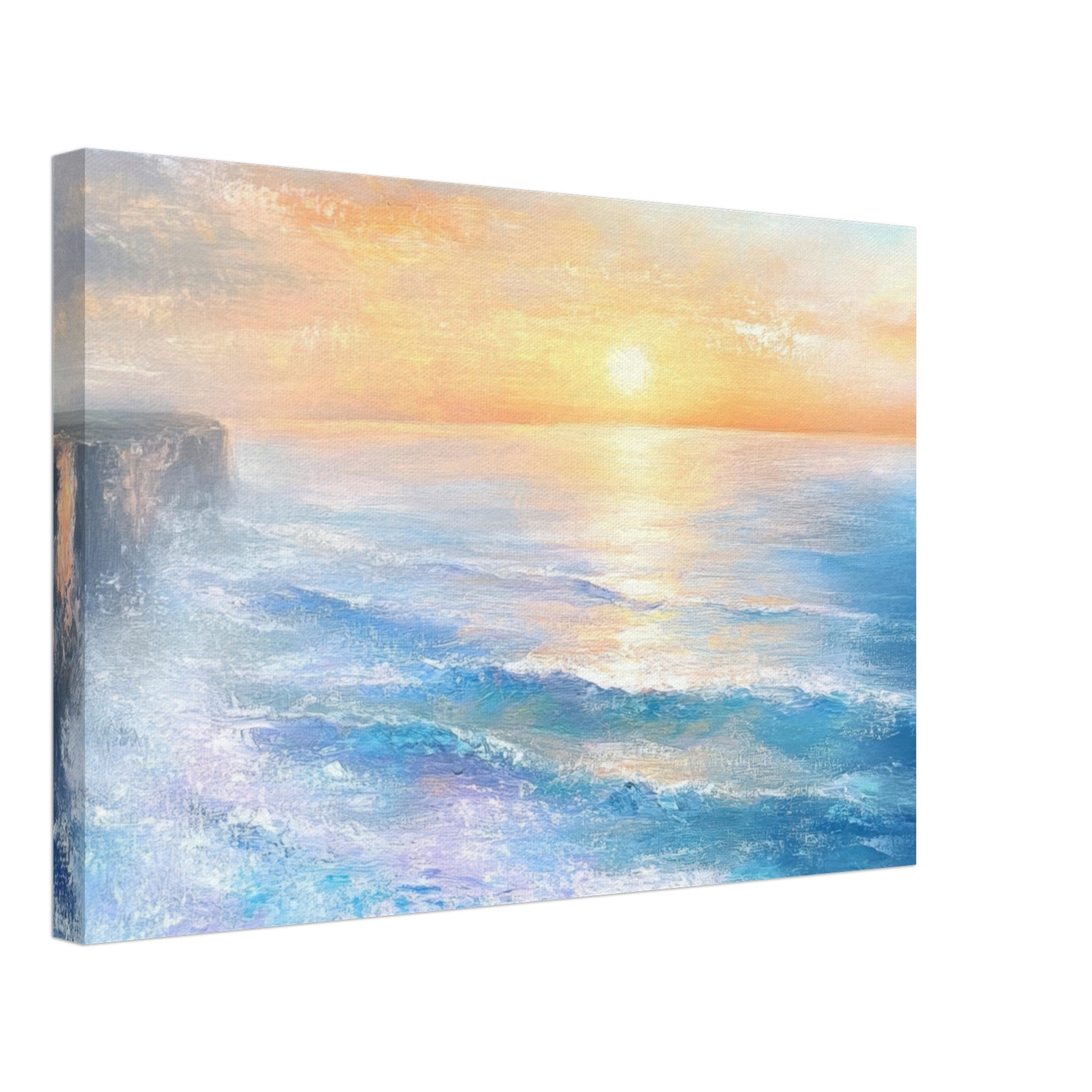 Canvas Landscape - Seaside Cliff at Sunrise A breathtaking Empress - Shop Ai Art WebShop - Digital Art online Store
